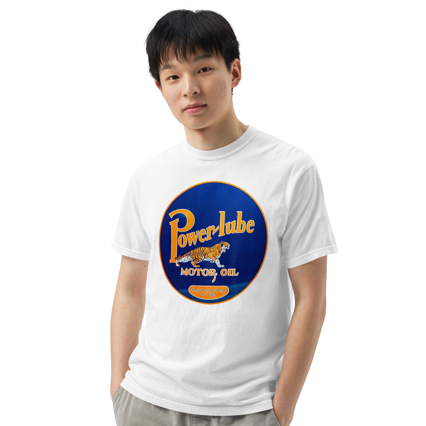 Power Lube HandPainted Tin Style Unisex Heavyweight T-Shirt