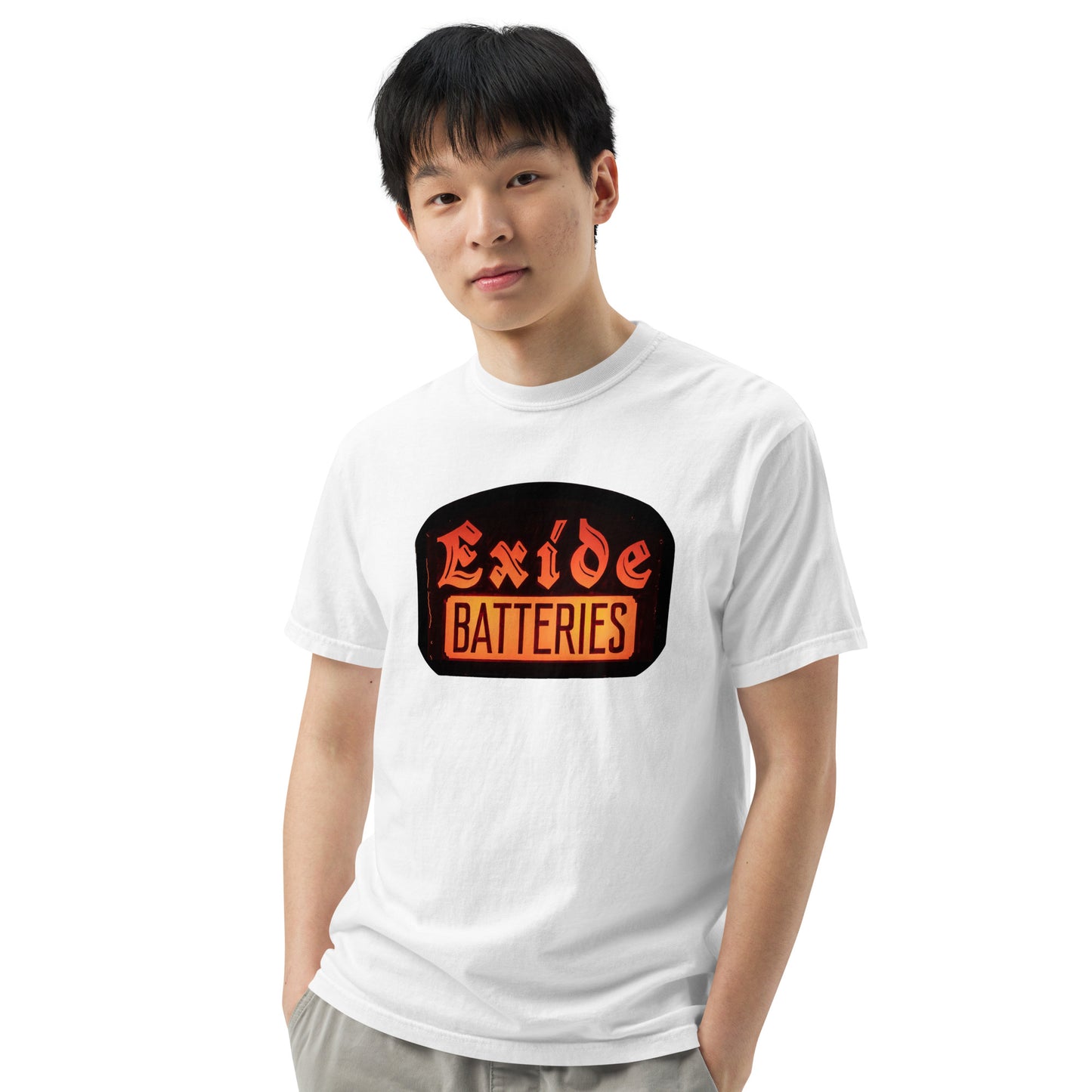 Vintage Battery Sign Unisex garment-dyed heavyweight t-shirt