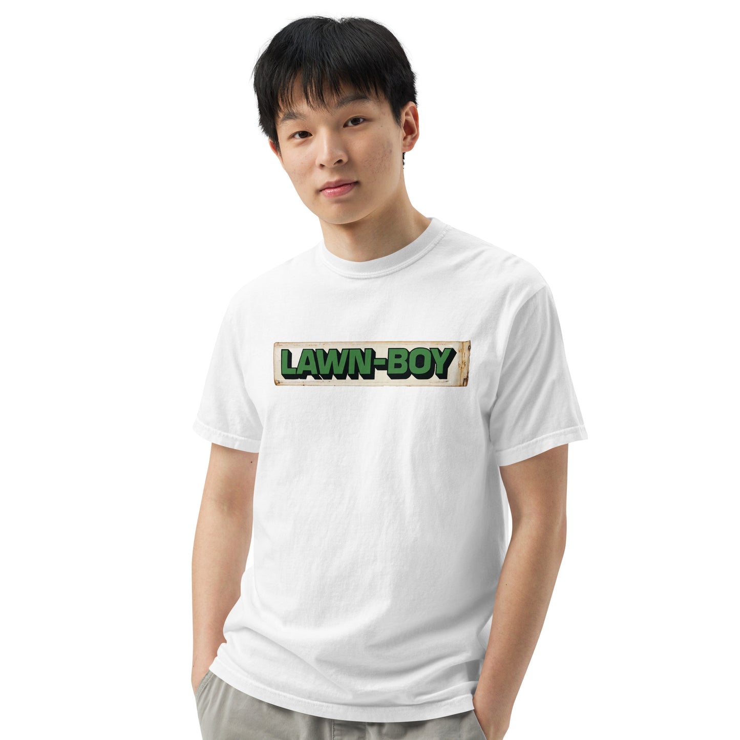 Lawn Boy Porcelain Patina Style Unisex garment-dyed heavyweight t-shirt