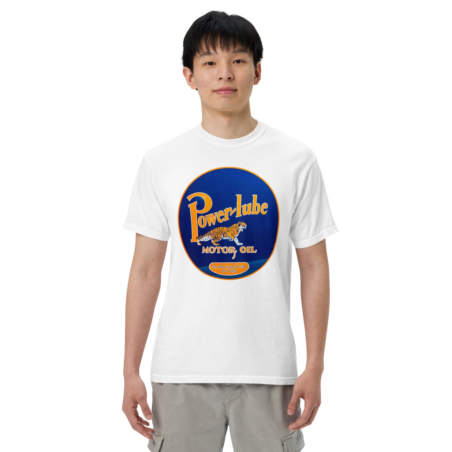 Power Lube HandPainted Tin Style Unisex Heavyweight T-Shirt