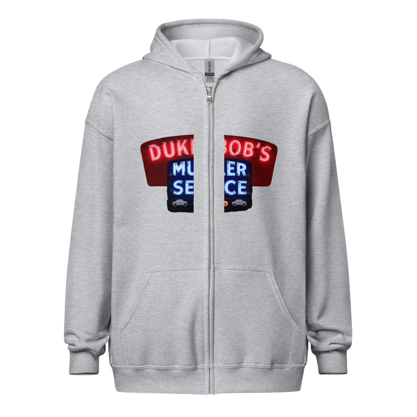 Duke + Bob Retro Neon Style Unisex heavy blend zip hoodie