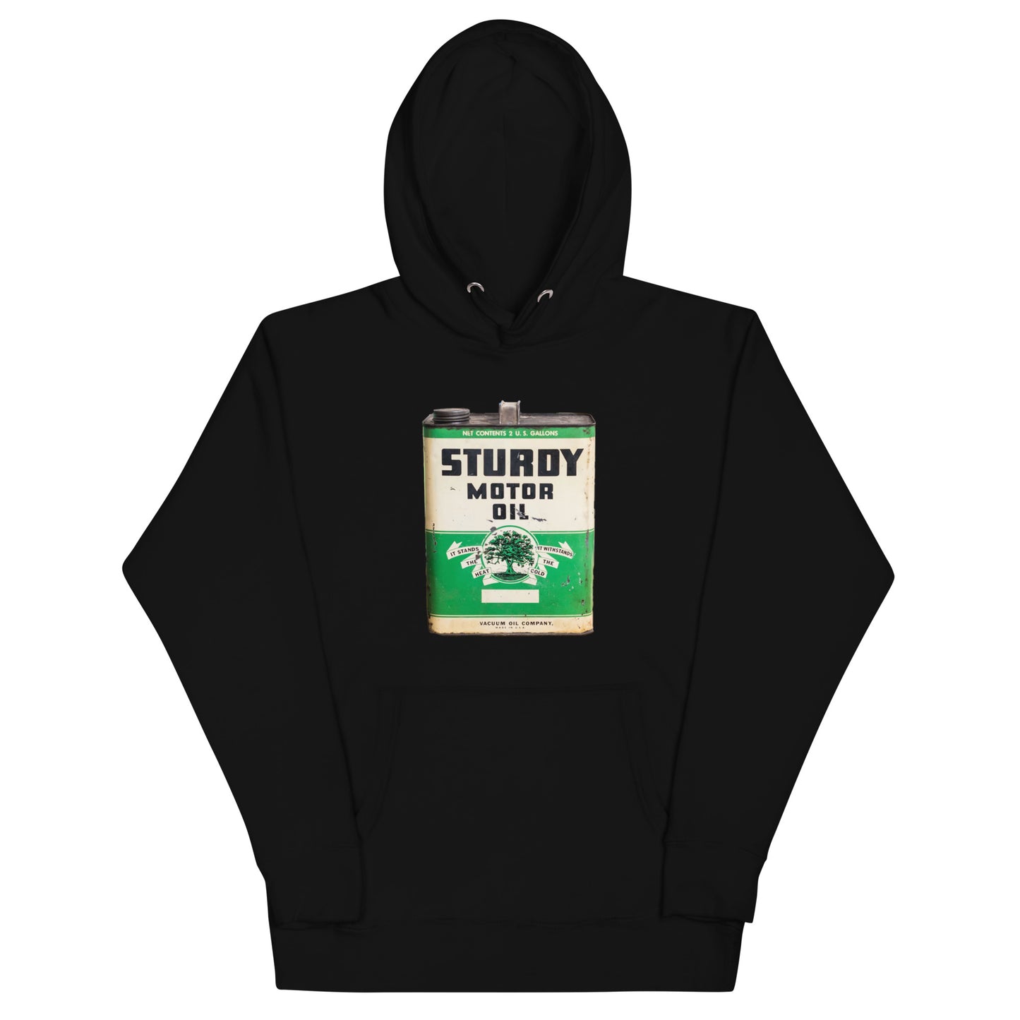 Vintage Sturdy Oil Can Patina Style Unisex Hoodie