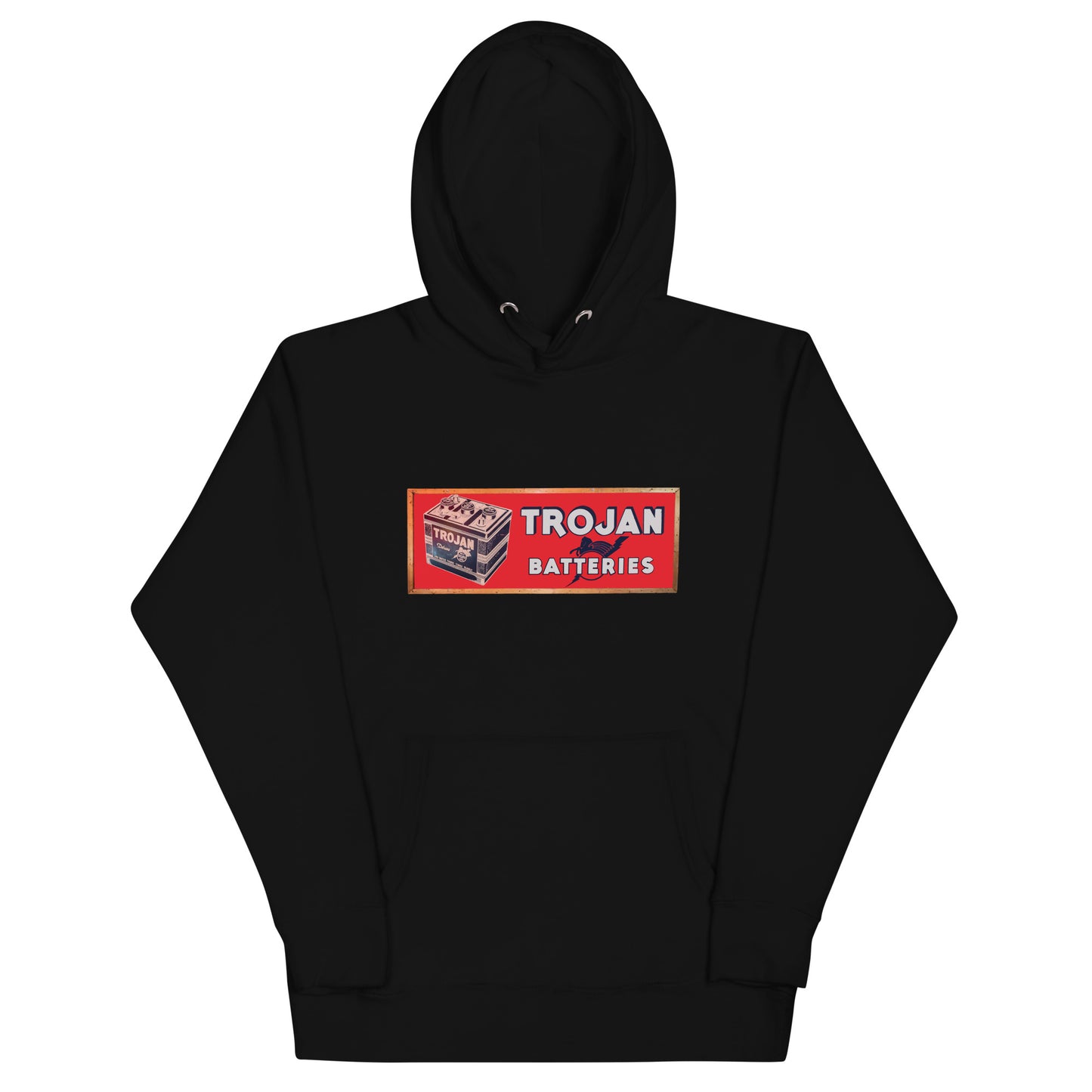 Vintage Trojan Battery Sign Unisex Hoodie