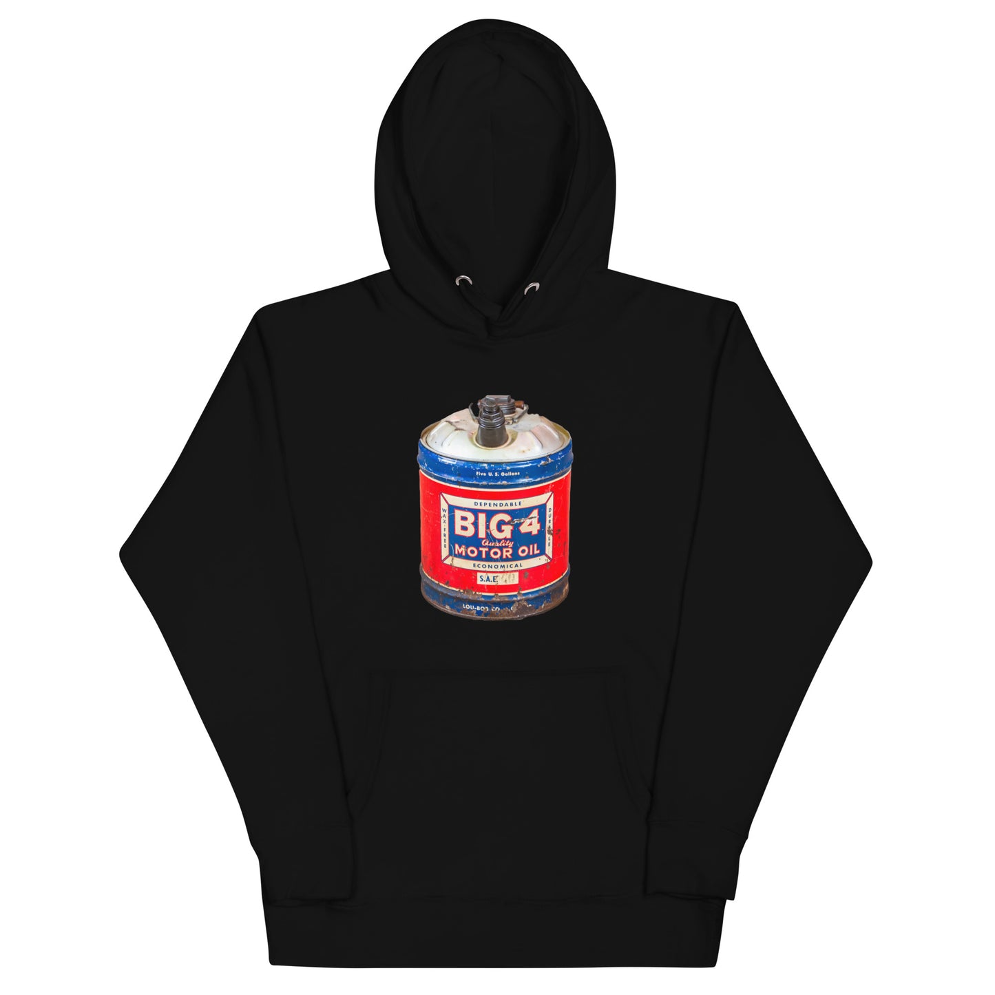 Vintage Motor Oil Steel Gallon Style Unisex Hoodie