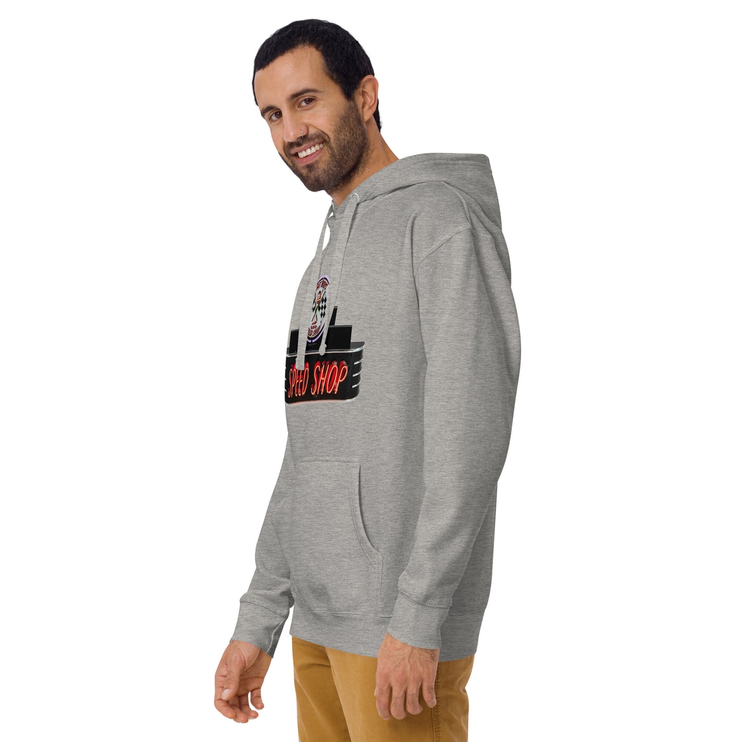 Vintage Neon Speed Shop Sign Unisex Hoodie