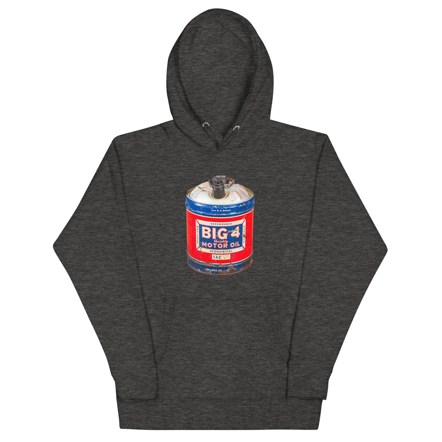 Vintage Motor Oil Steel Gallon Style Unisex Hoodie