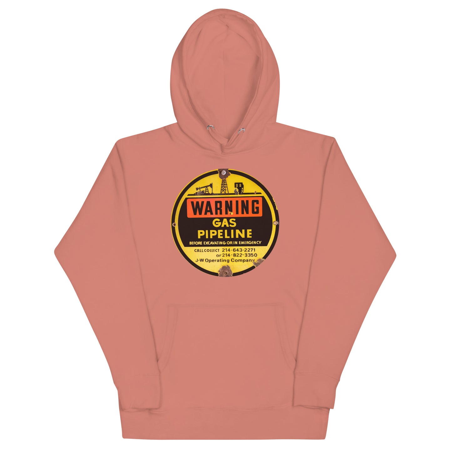 Retro Gas Warning Sign Tin Unisex Hoodie