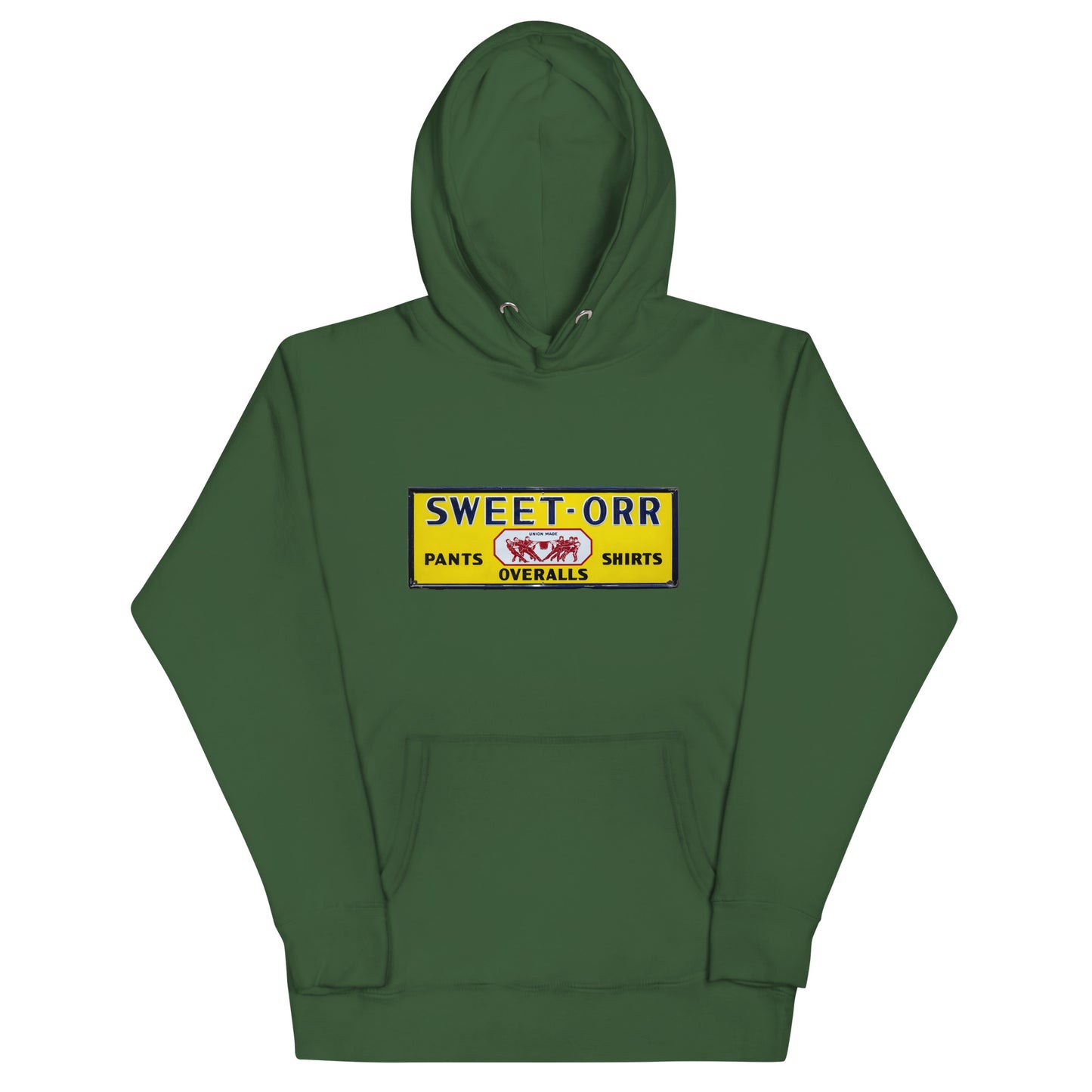 Vintage Mechanic Overalls Porcelain Sign Unisex Hoodie