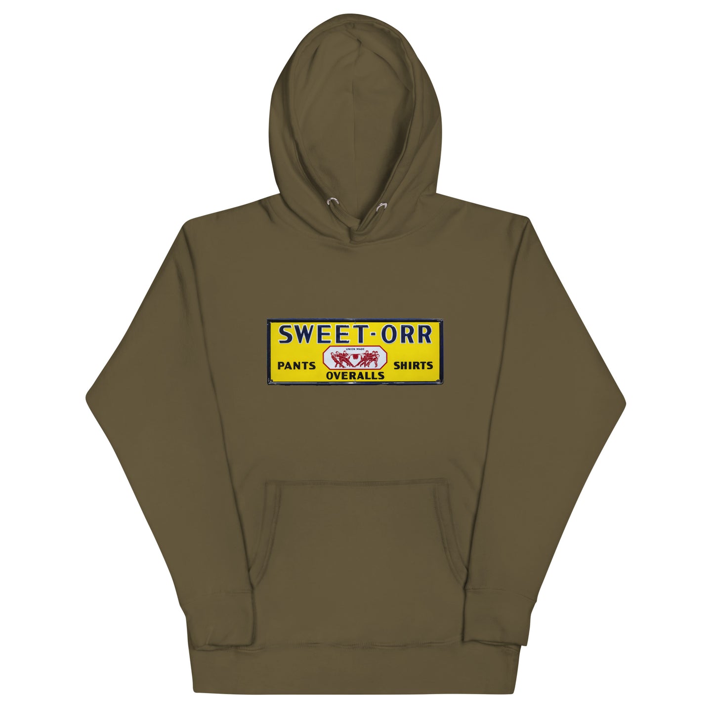 Vintage Mechanic Overalls Porcelain Sign Unisex Hoodie
