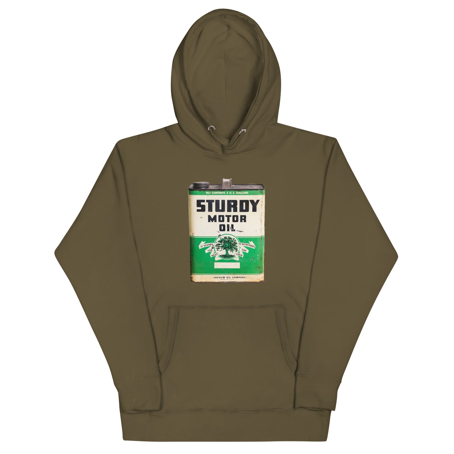 Vintage Sturdy Oil Can Patina Style Unisex Hoodie