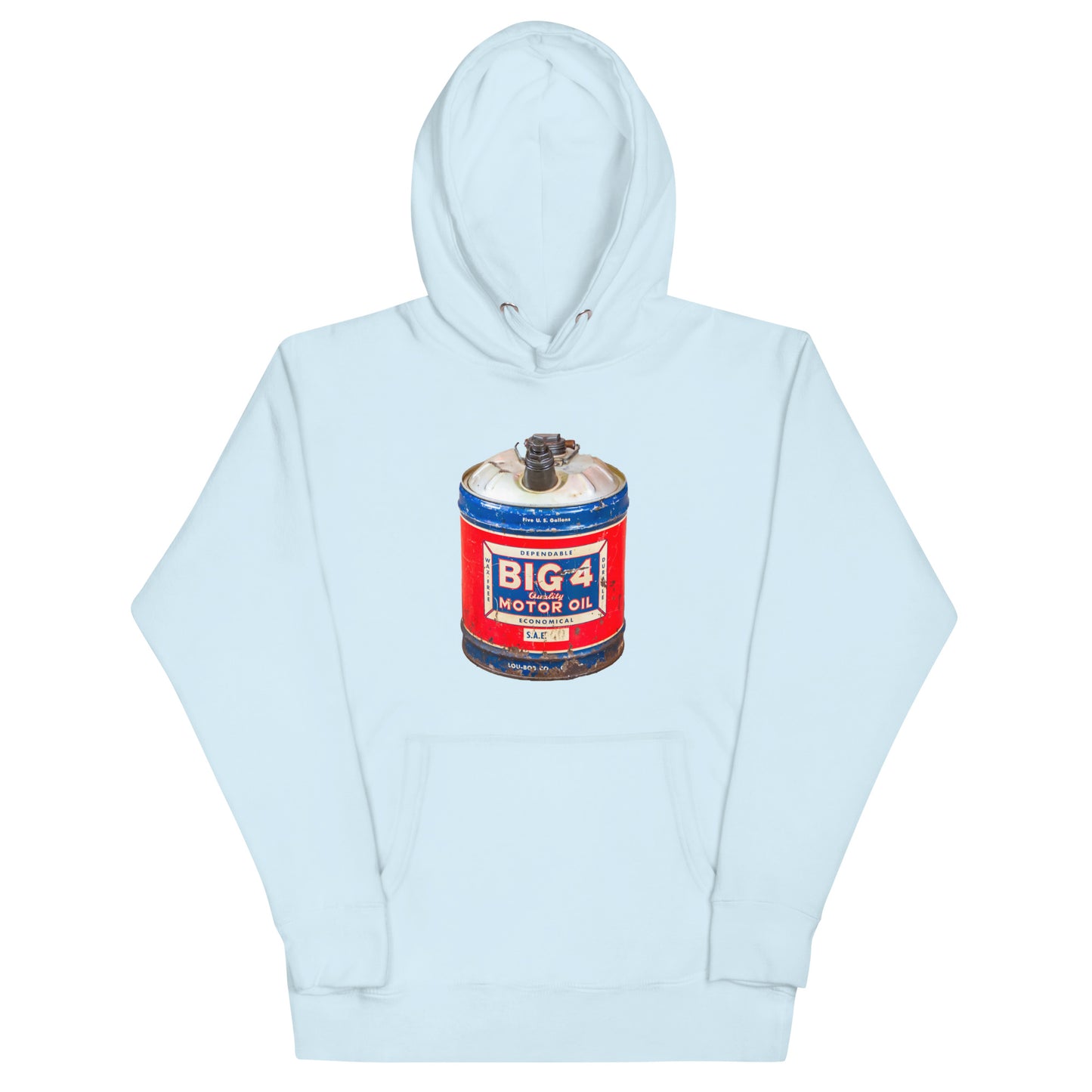 Vintage Motor Oil Steel Gallon Style Unisex Hoodie