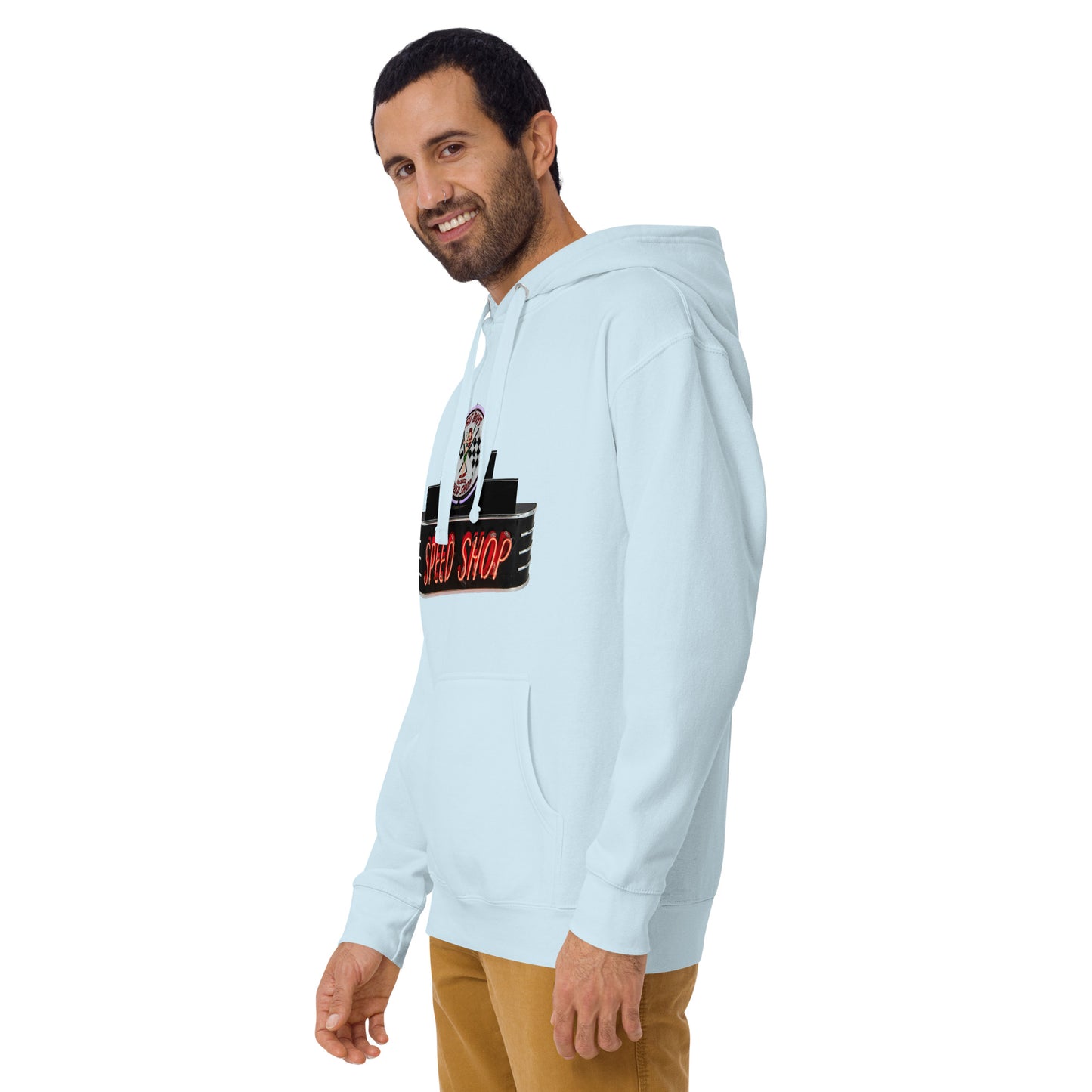 Vintage Neon Speed Shop Sign Unisex Hoodie