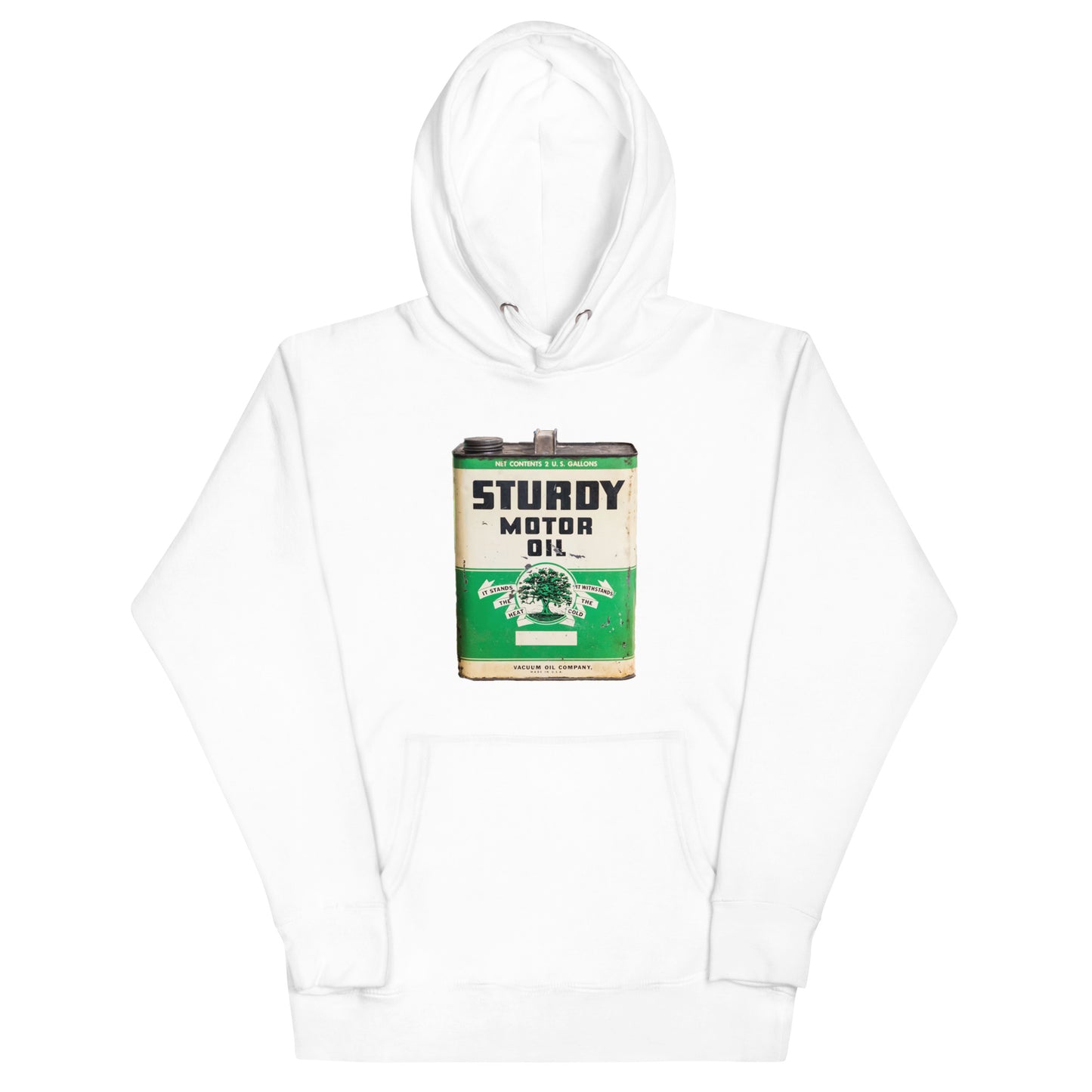Vintage Sturdy Oil Can Patina Style Unisex Hoodie