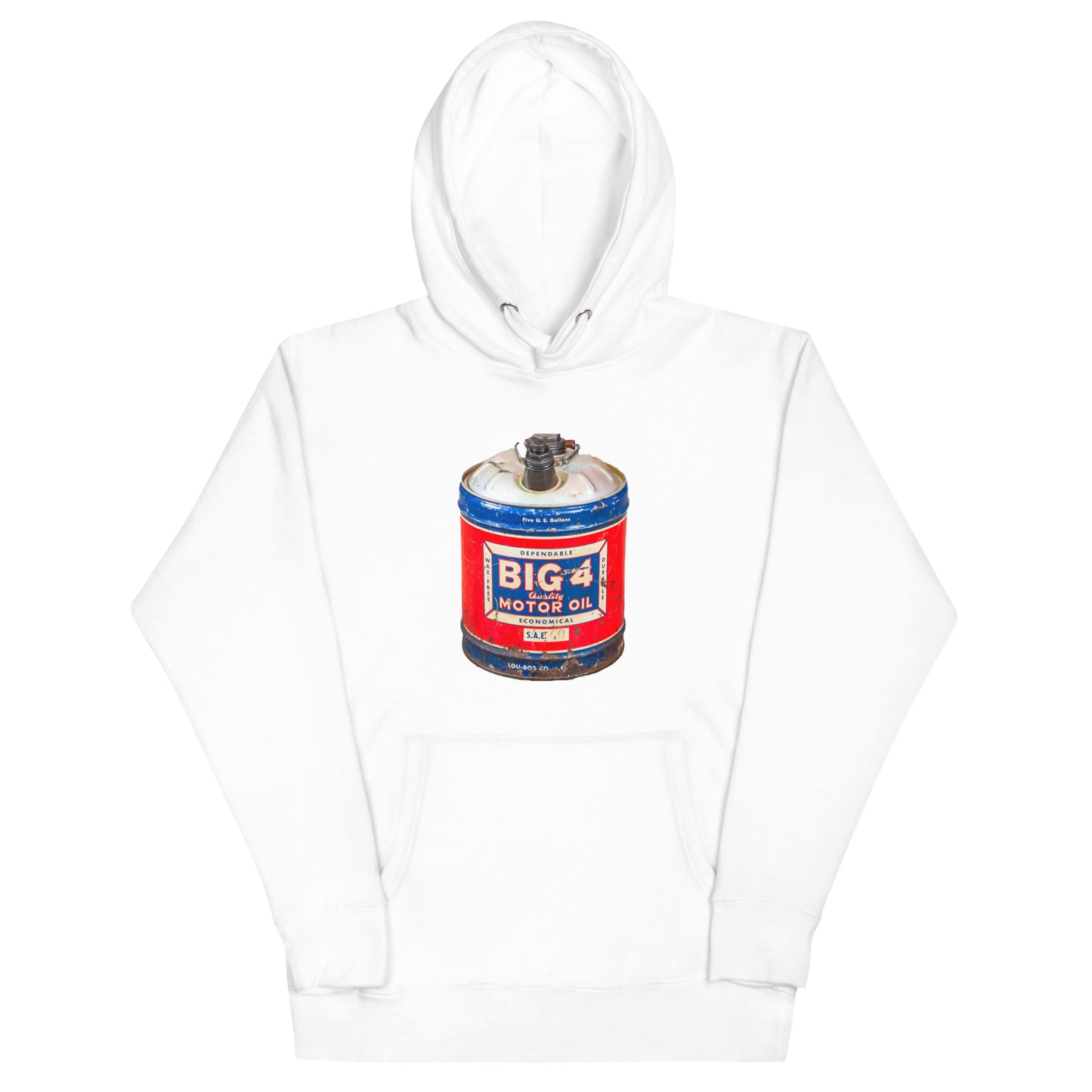 Vintage Motor Oil Steel Gallon Style Unisex Hoodie