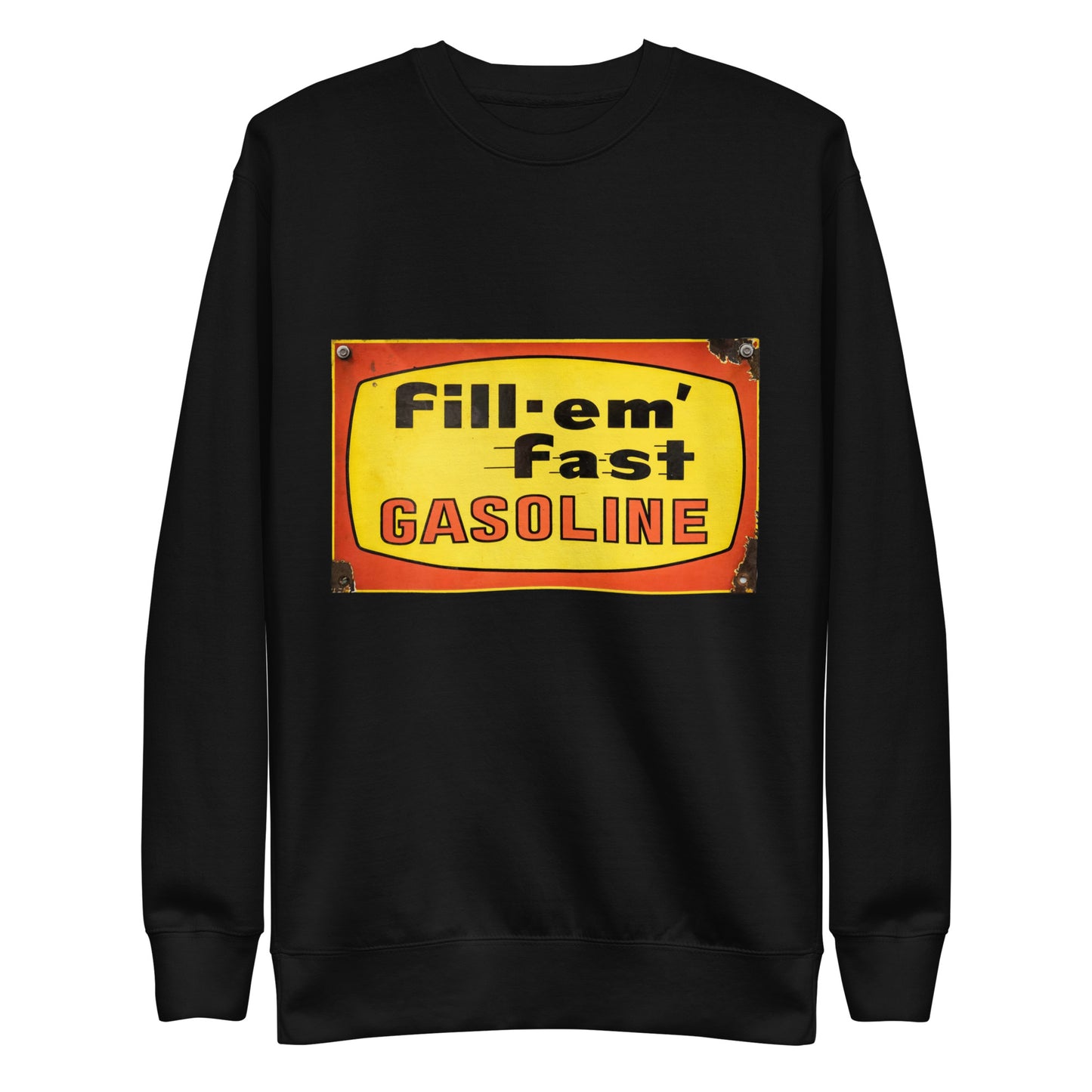 Vintage Gas Sign Patina Style Unisex Premium Sweatshirt