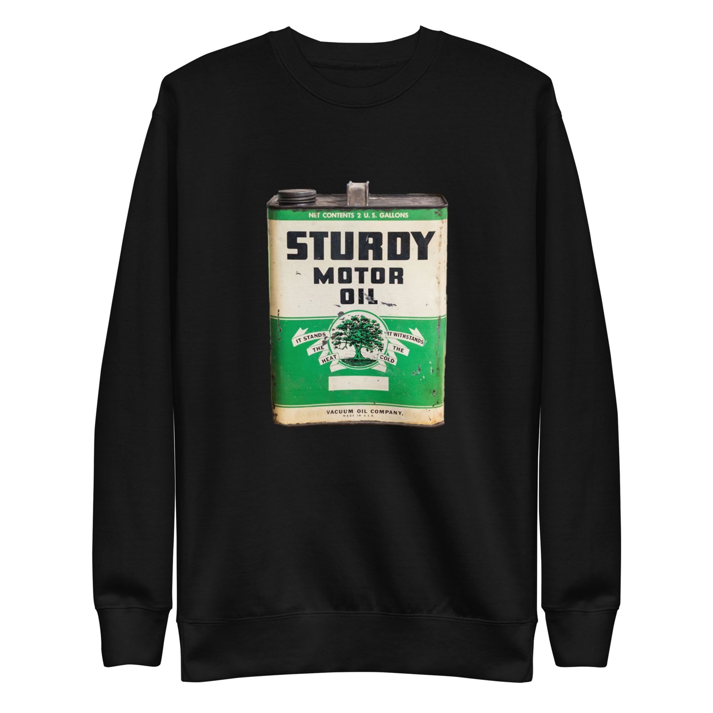 Vintage Sturdy Oil Can Patina Style Unisex Premium Sweatshirt