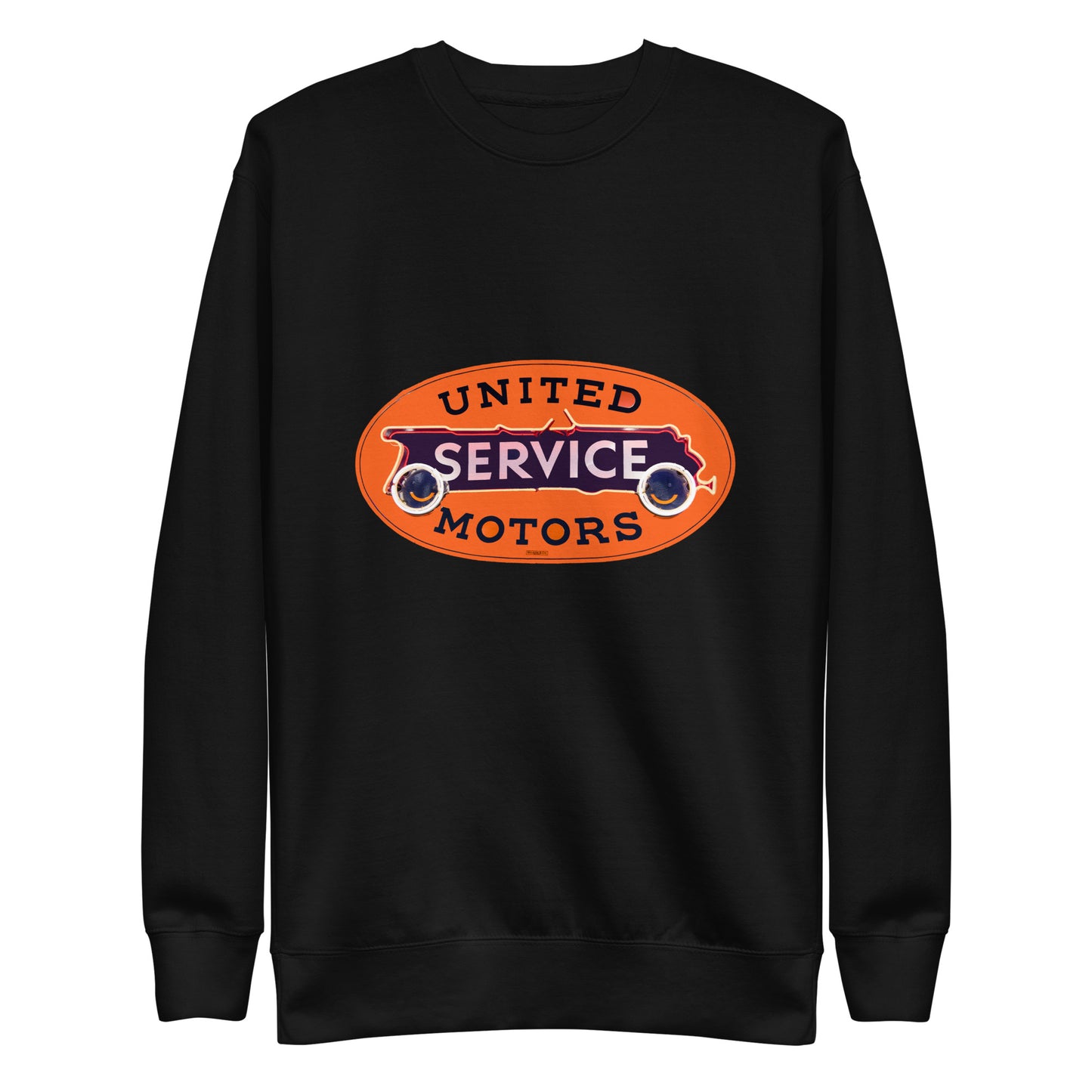 Vintage United Service Motor Neon Style Unlit Unisex Premium Sweatshirt