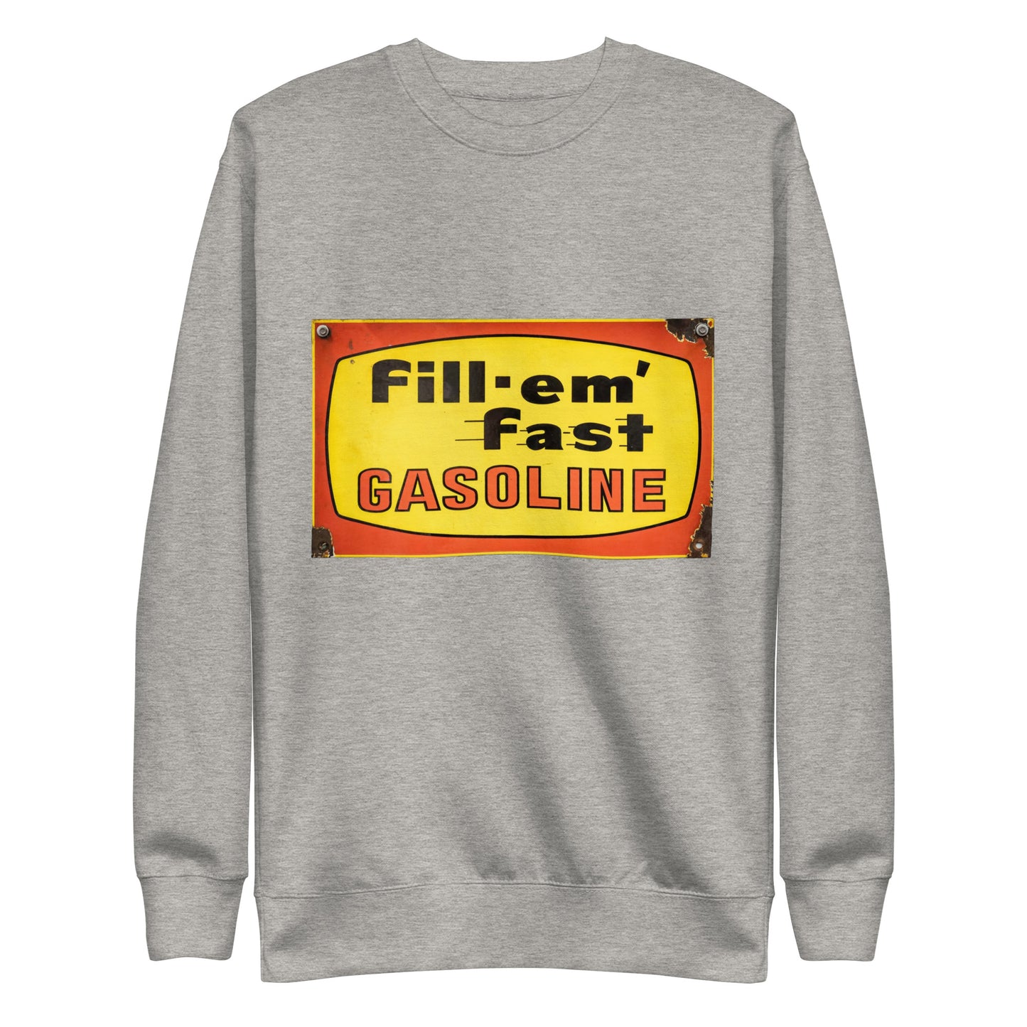 Vintage Gas Sign Patina Style Unisex Premium Sweatshirt