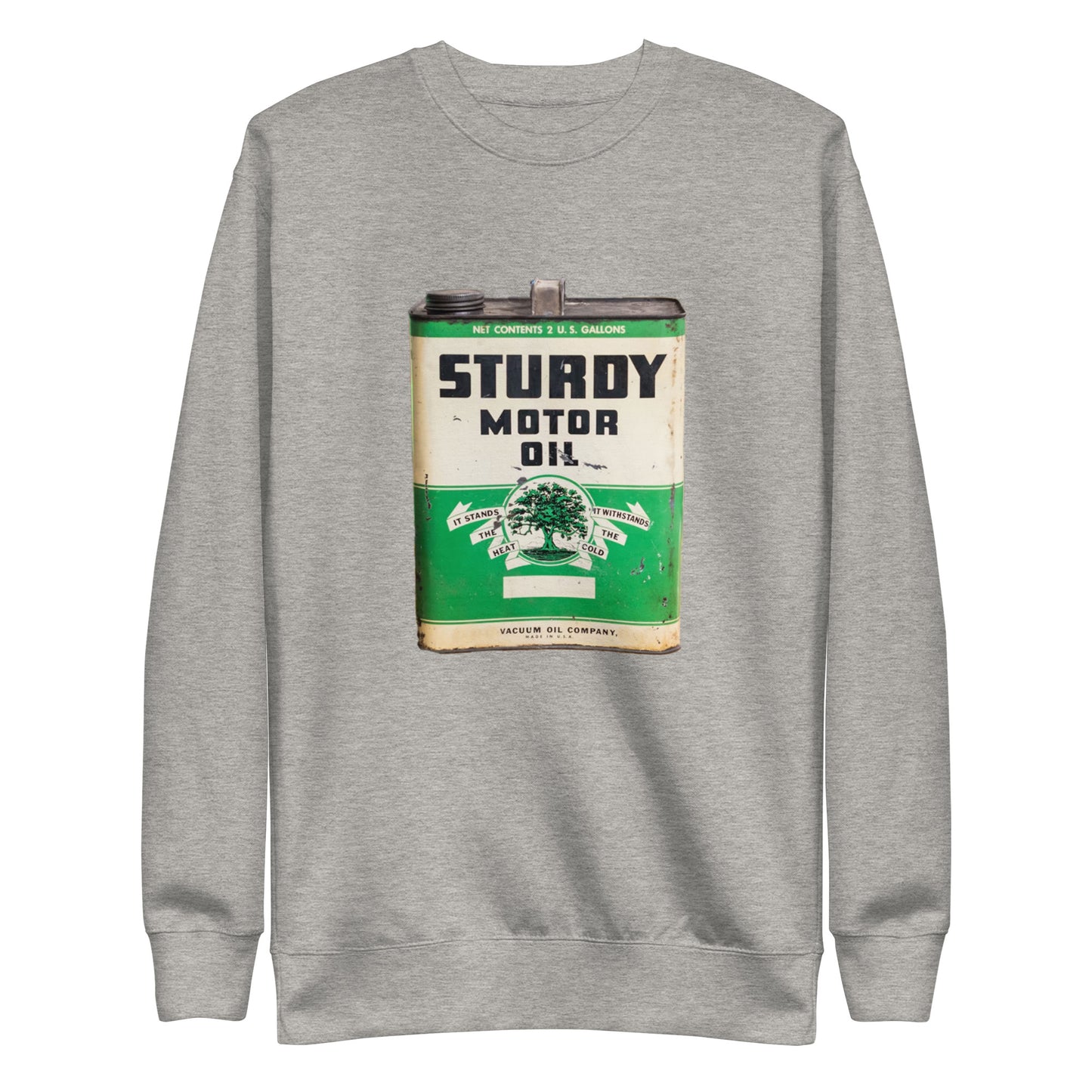 Vintage Sturdy Oil Can Patina Style Unisex Premium Sweatshirt