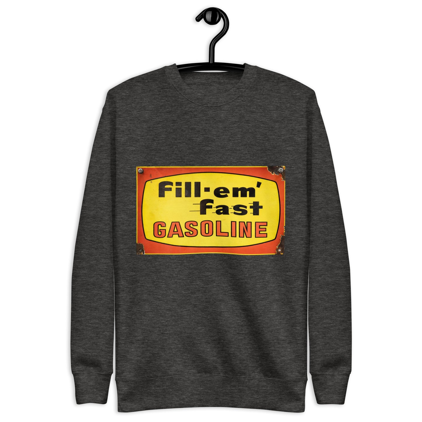 Vintage Gas Sign Patina Style Unisex Premium Sweatshirt
