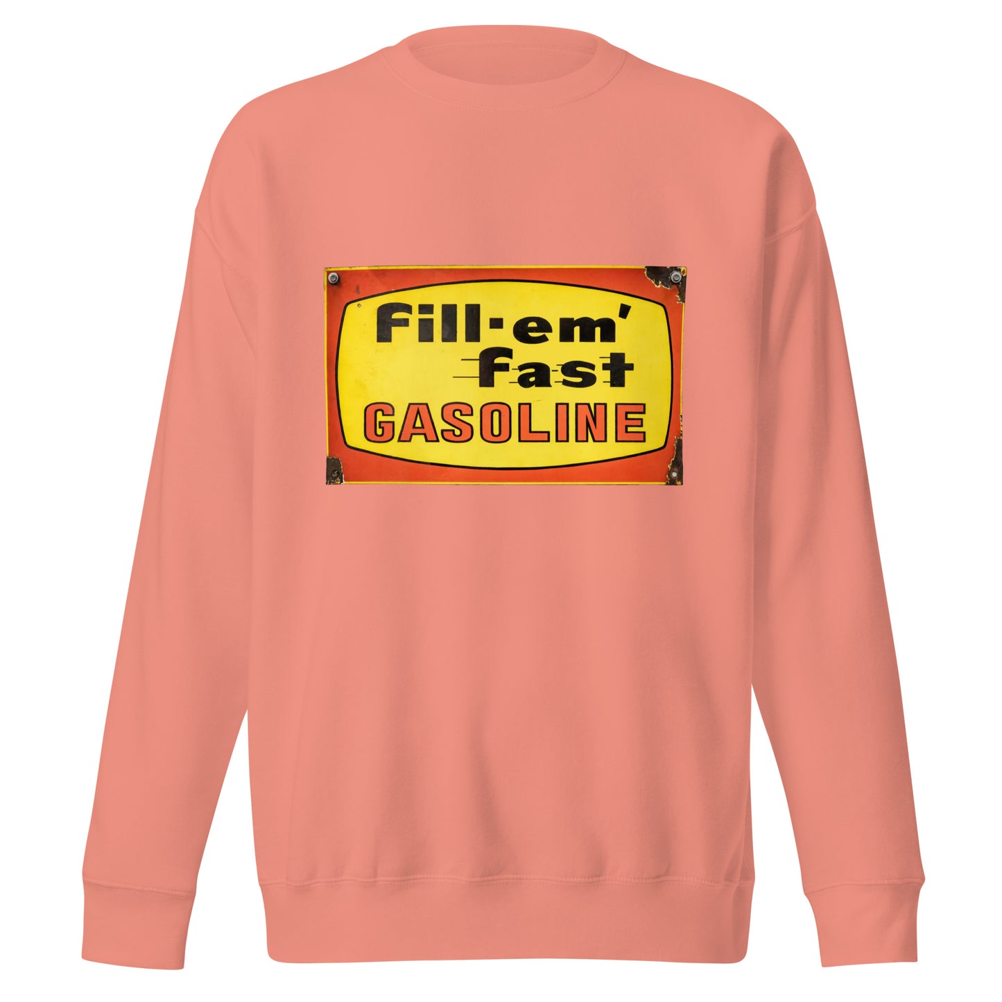 Vintage Gas Sign Patina Style Unisex Premium Sweatshirt