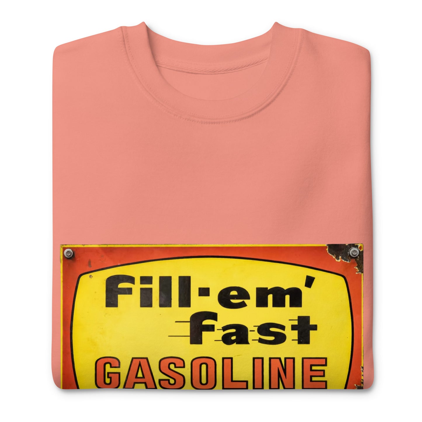 Vintage Gas Sign Patina Style Unisex Premium Sweatshirt