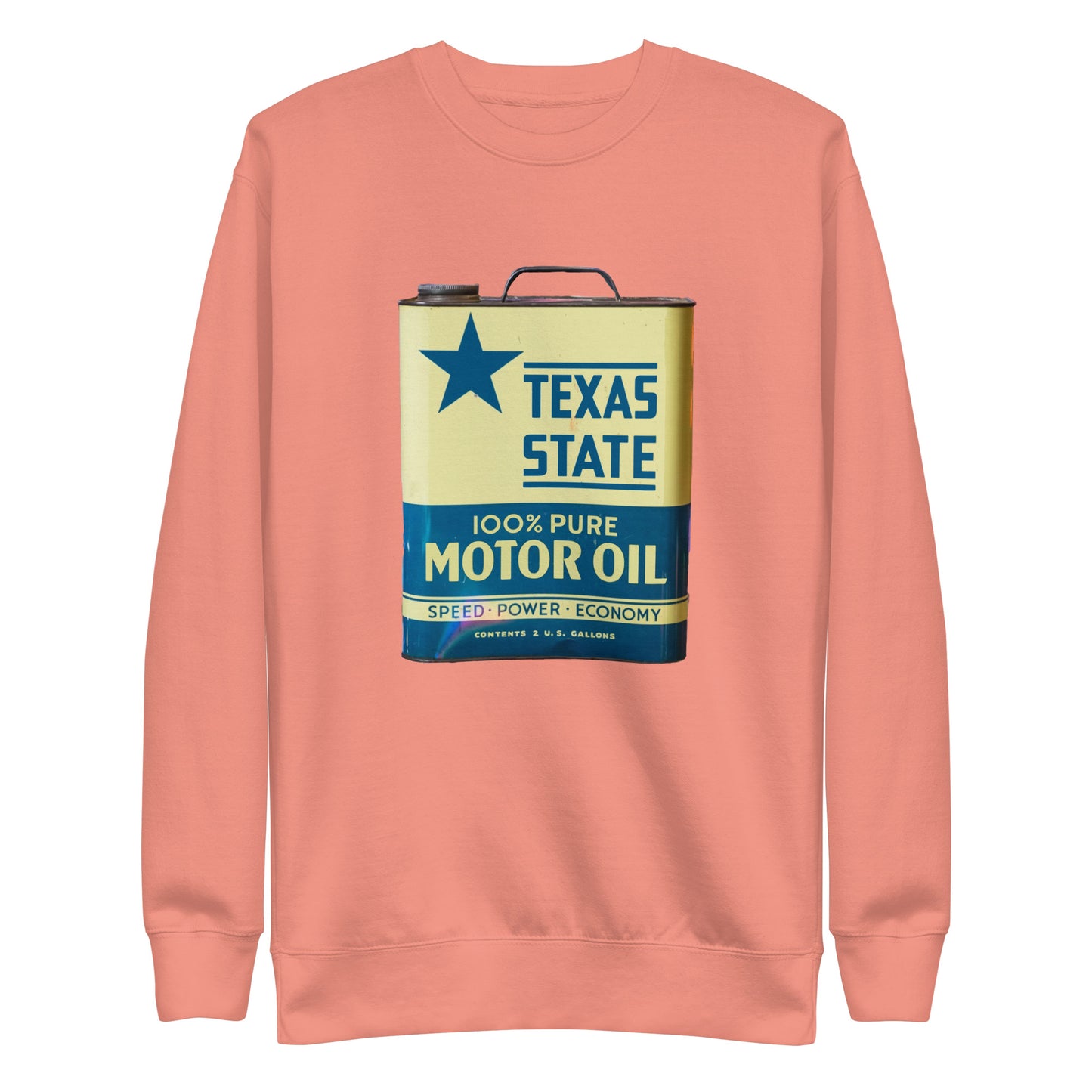 Vintage Texas Motor Oil Can Gallon Deisgn Unisex Premium Sweatshirt