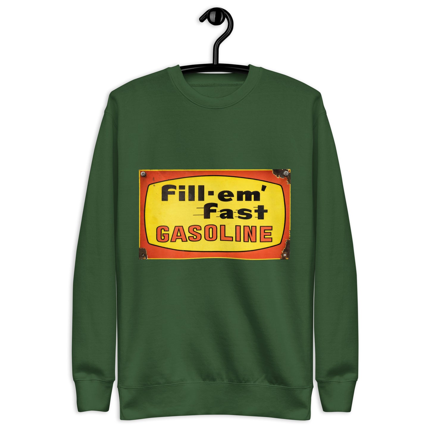 Vintage Gas Sign Patina Style Unisex Premium Sweatshirt