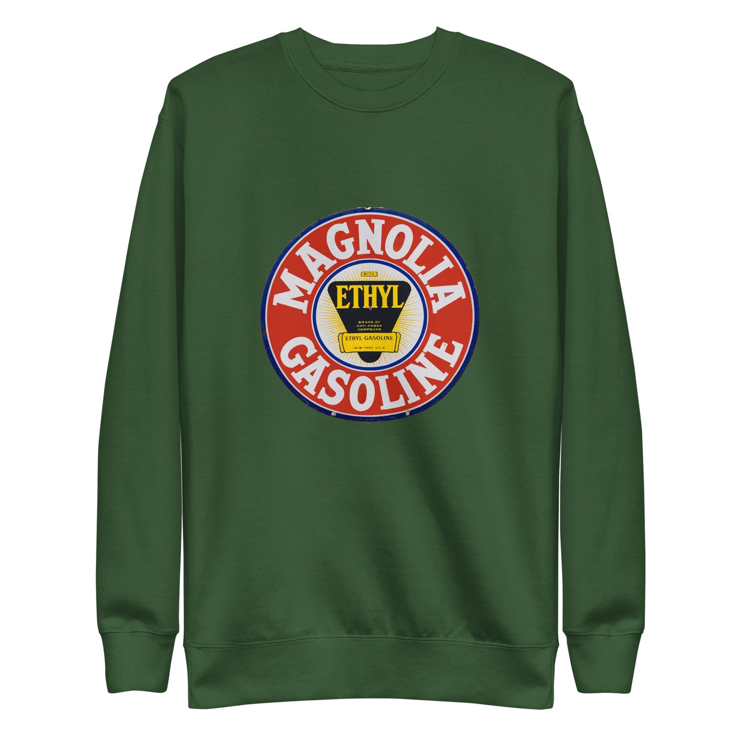 Retro Tin Gas Sign Magnolia Unisex Premium Sweatshirt
