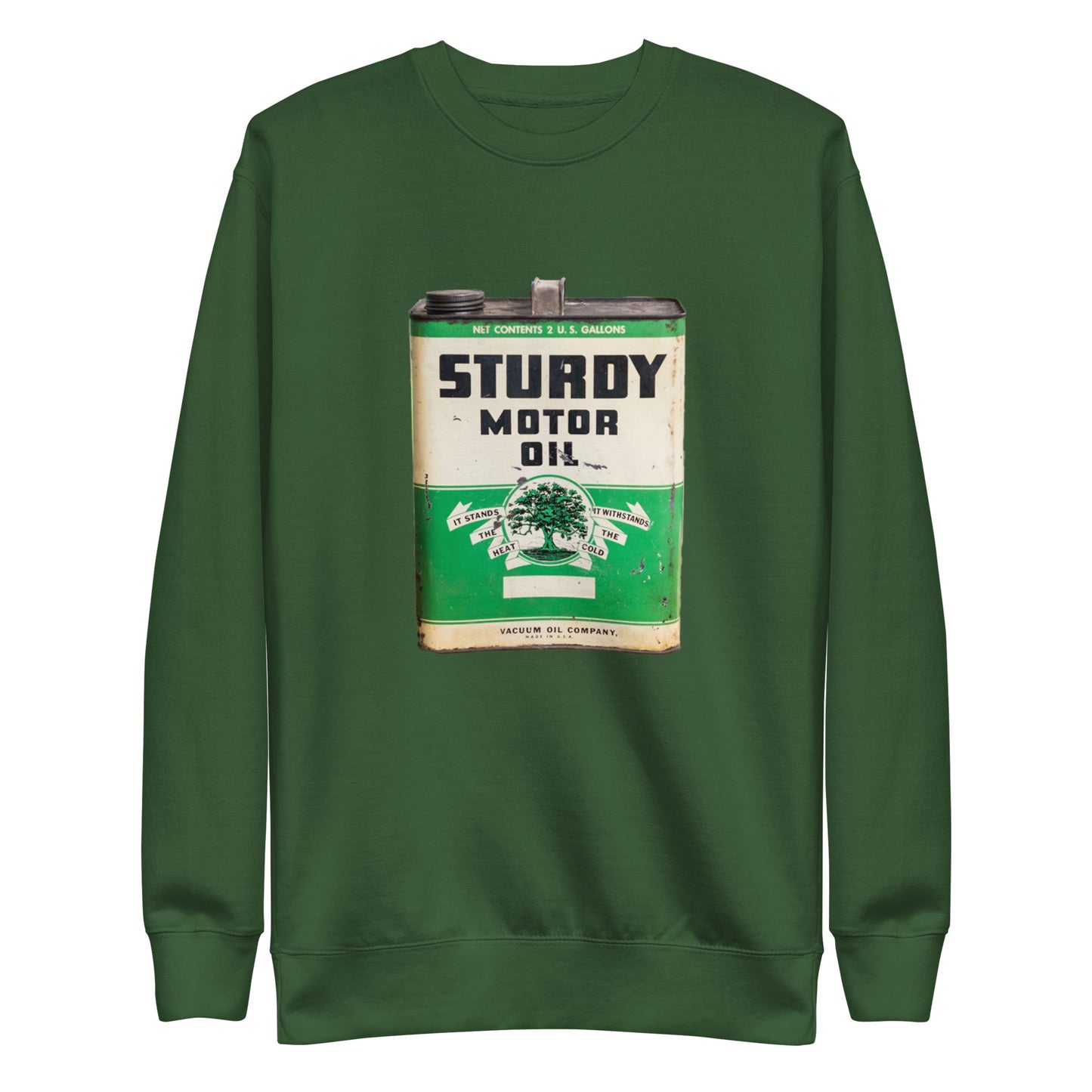 Vintage Sturdy Oil Can Patina Style Unisex Premium Sweatshirt
