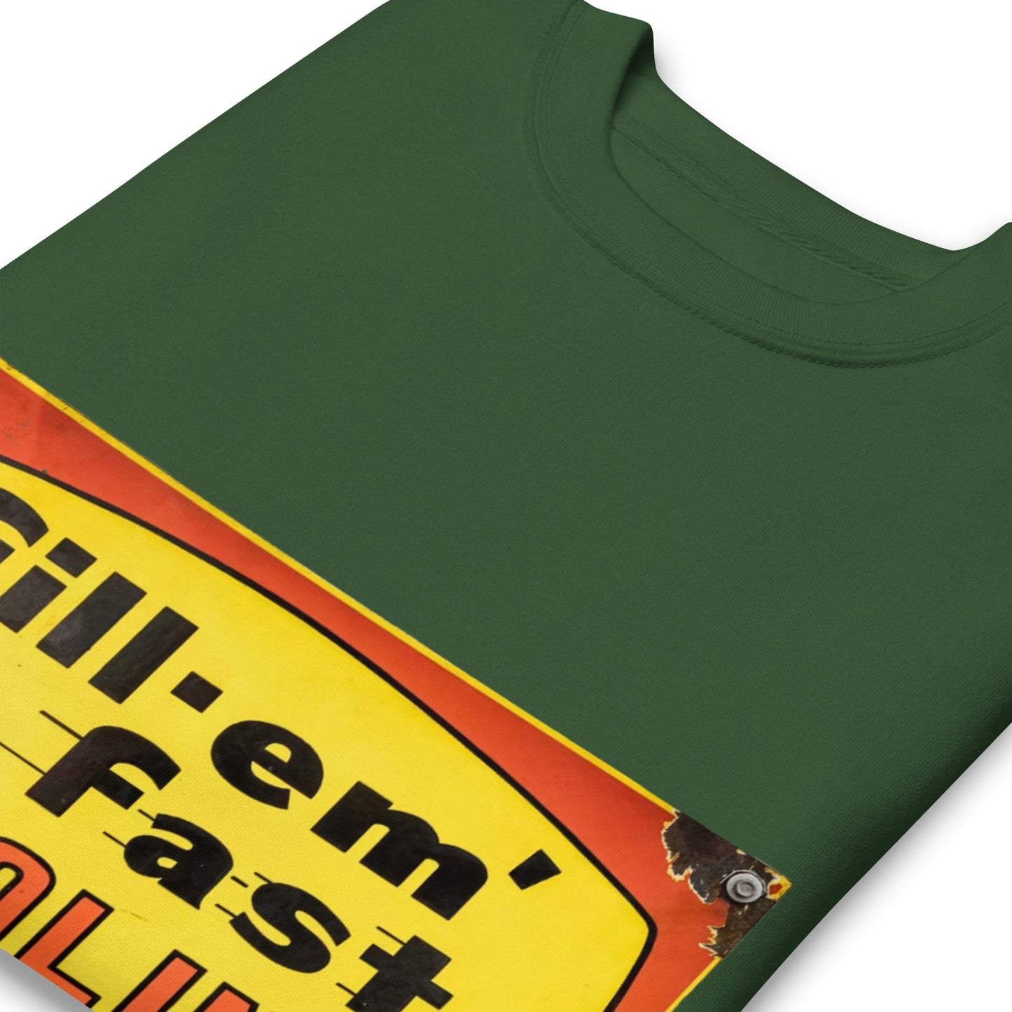 Vintage Gas Sign Patina Style Unisex Premium Sweatshirt
