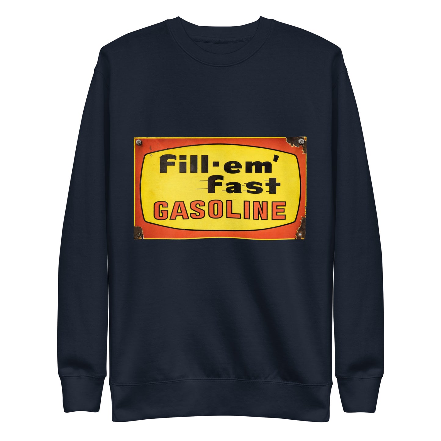 Vintage Gas Sign Patina Style Unisex Premium Sweatshirt