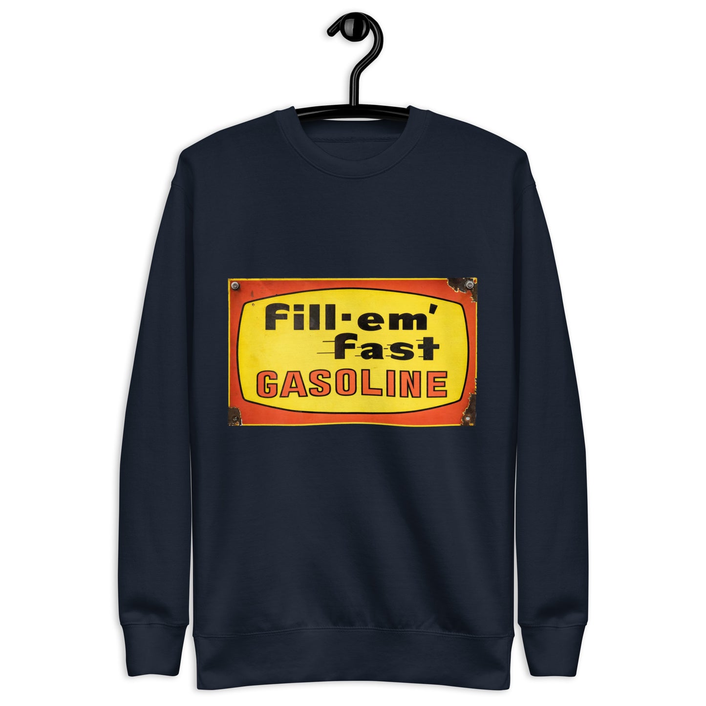Vintage Gas Sign Patina Style Unisex Premium Sweatshirt