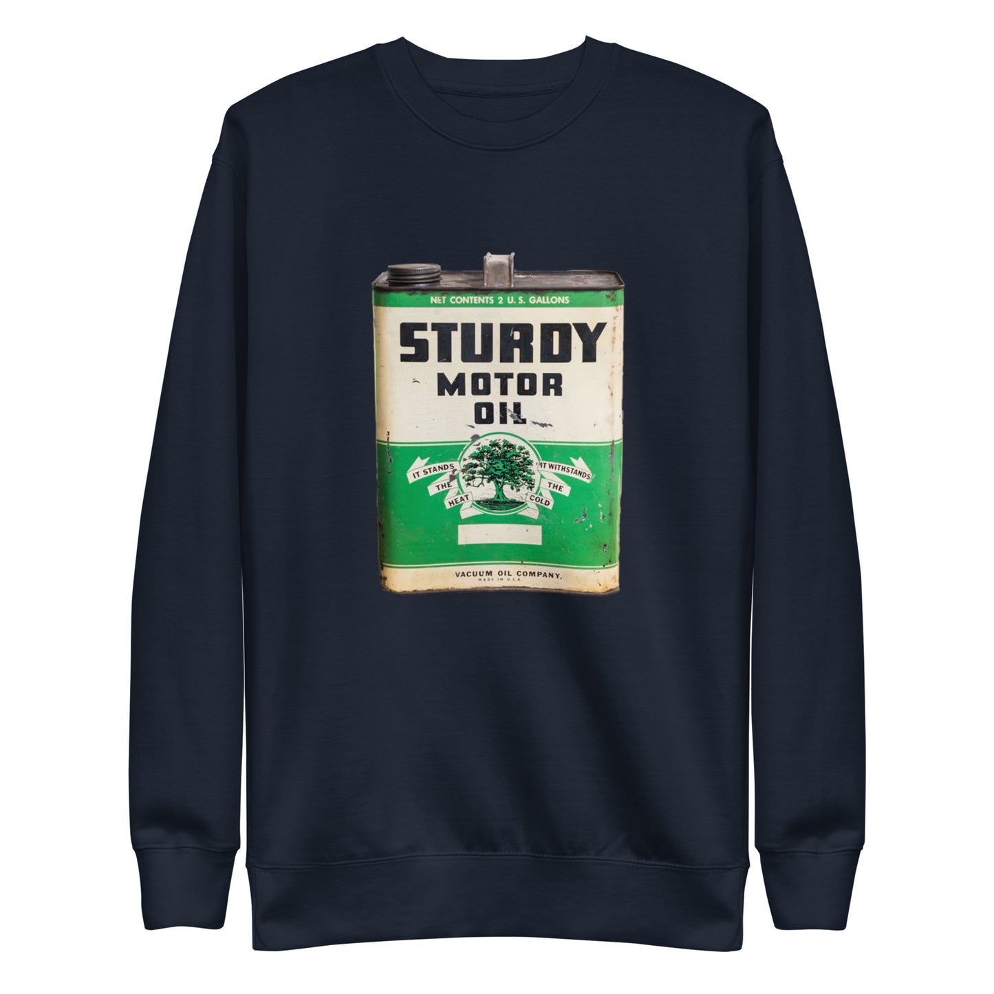 Vintage Sturdy Oil Can Patina Style Unisex Premium Sweatshirt