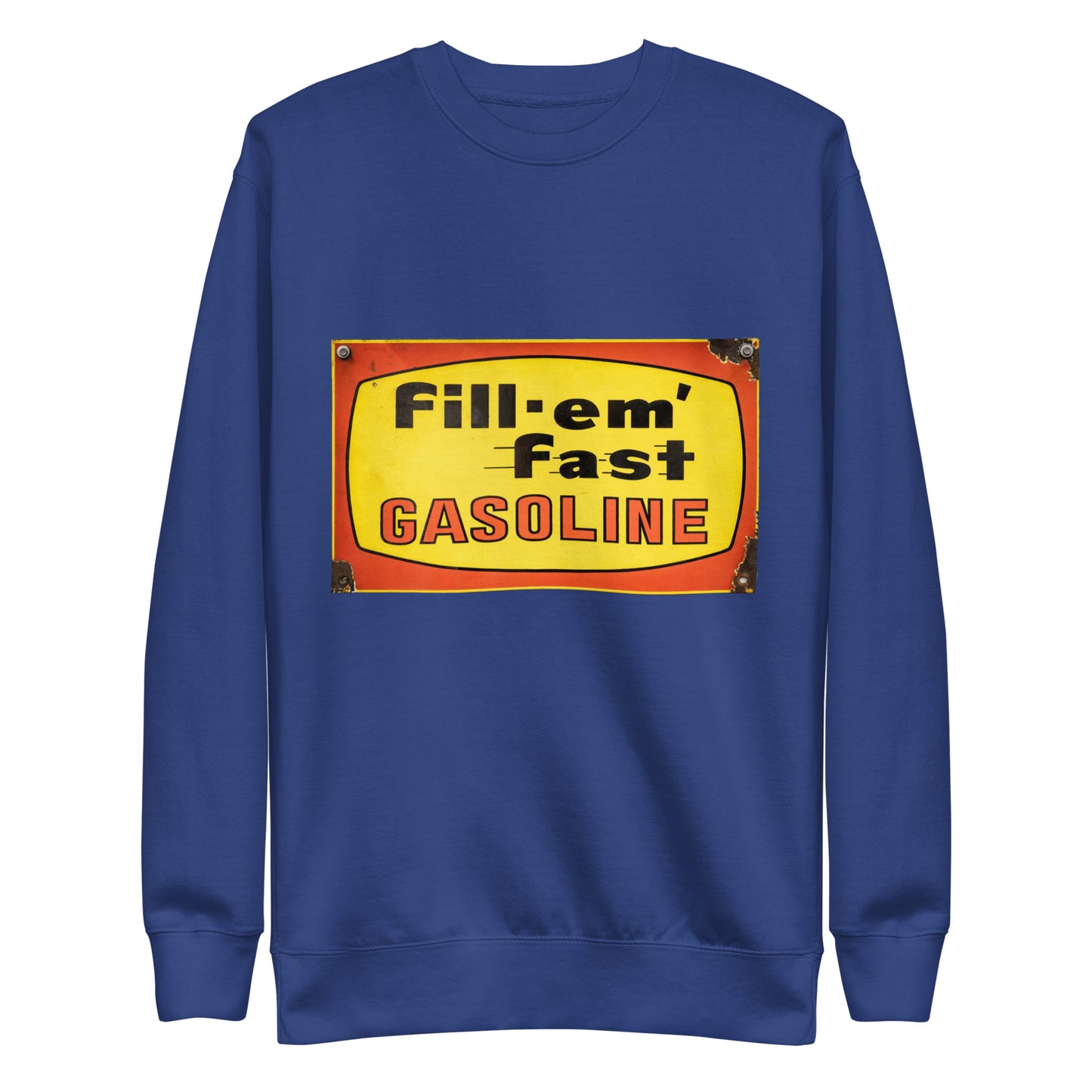 Vintage Gas Sign Patina Style Unisex Premium Sweatshirt