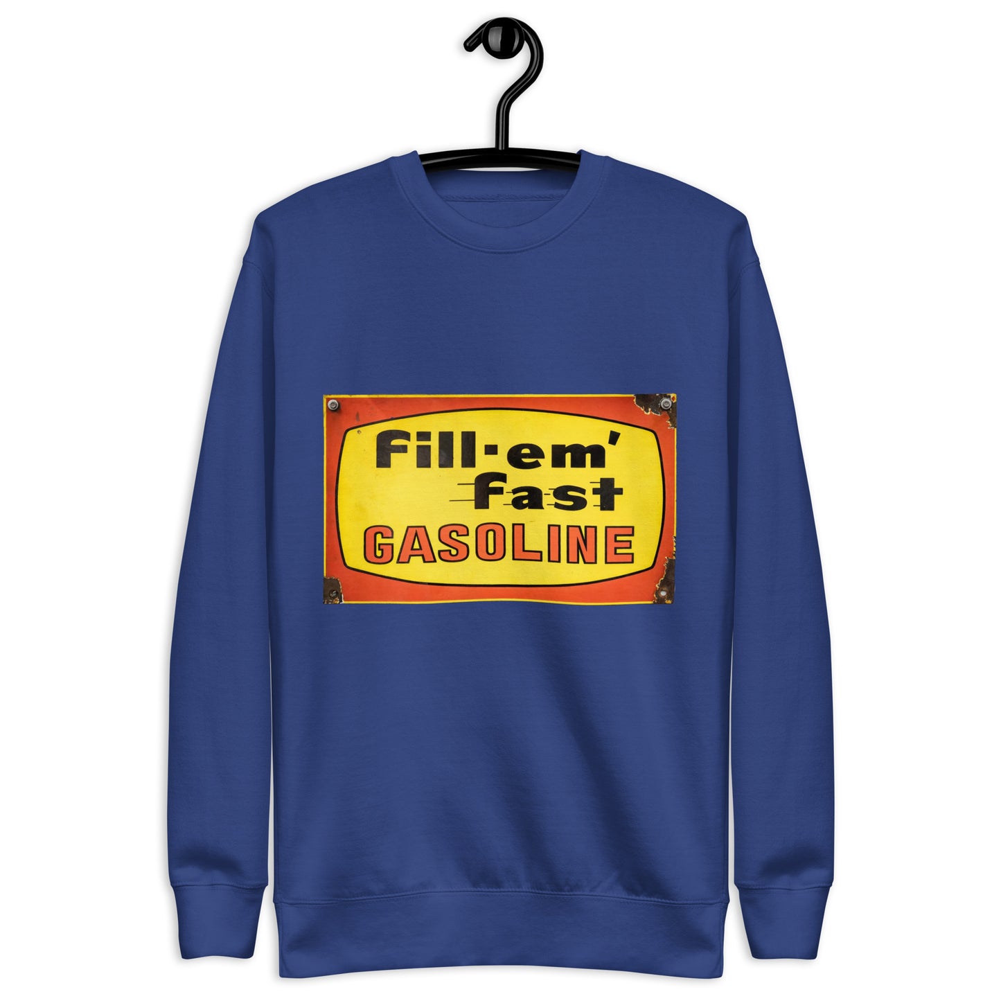 Vintage Gas Sign Patina Style Unisex Premium Sweatshirt