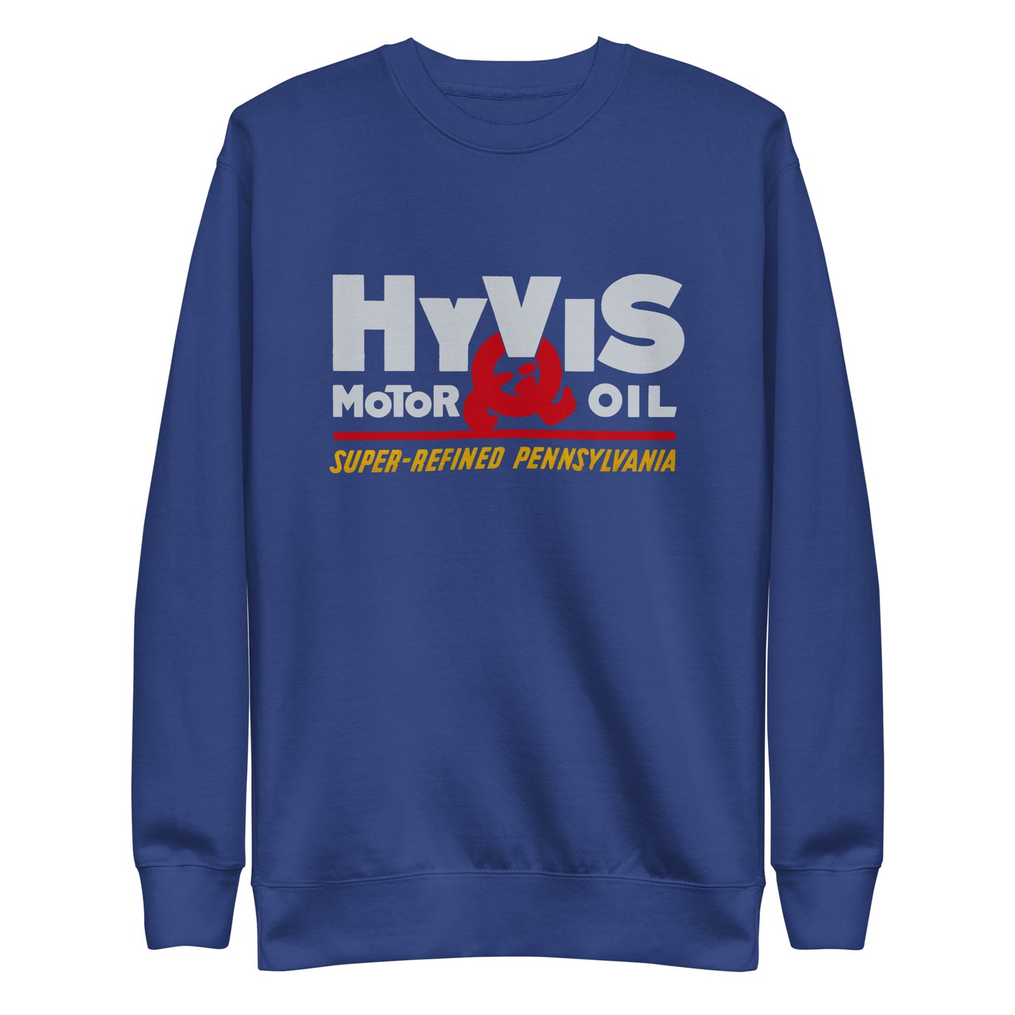 Vintage Porcelain Motor Oil Sign Unisex Premium Sweatshirt