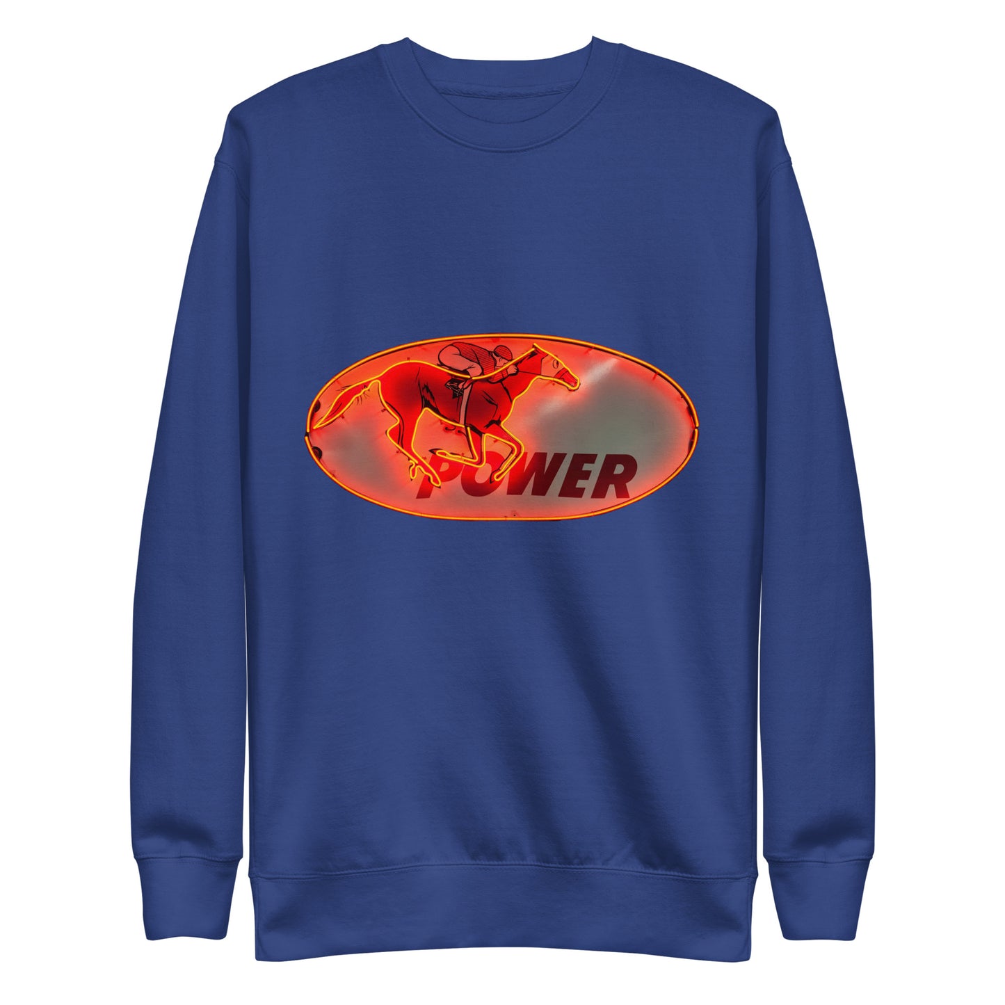 Retro Neon Sign Power Unisex Premium Sweatshirt