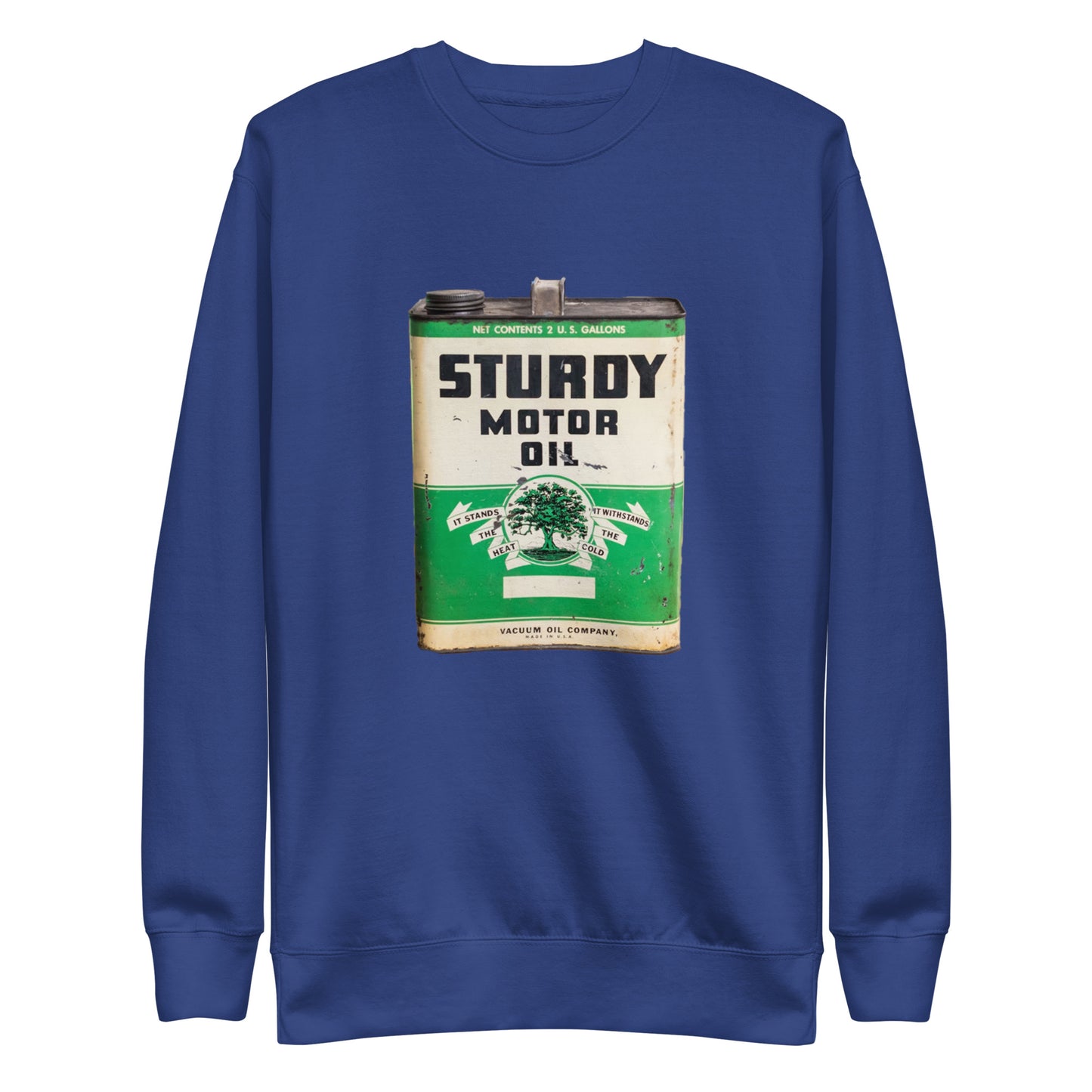Vintage Sturdy Oil Can Patina Style Unisex Premium Sweatshirt