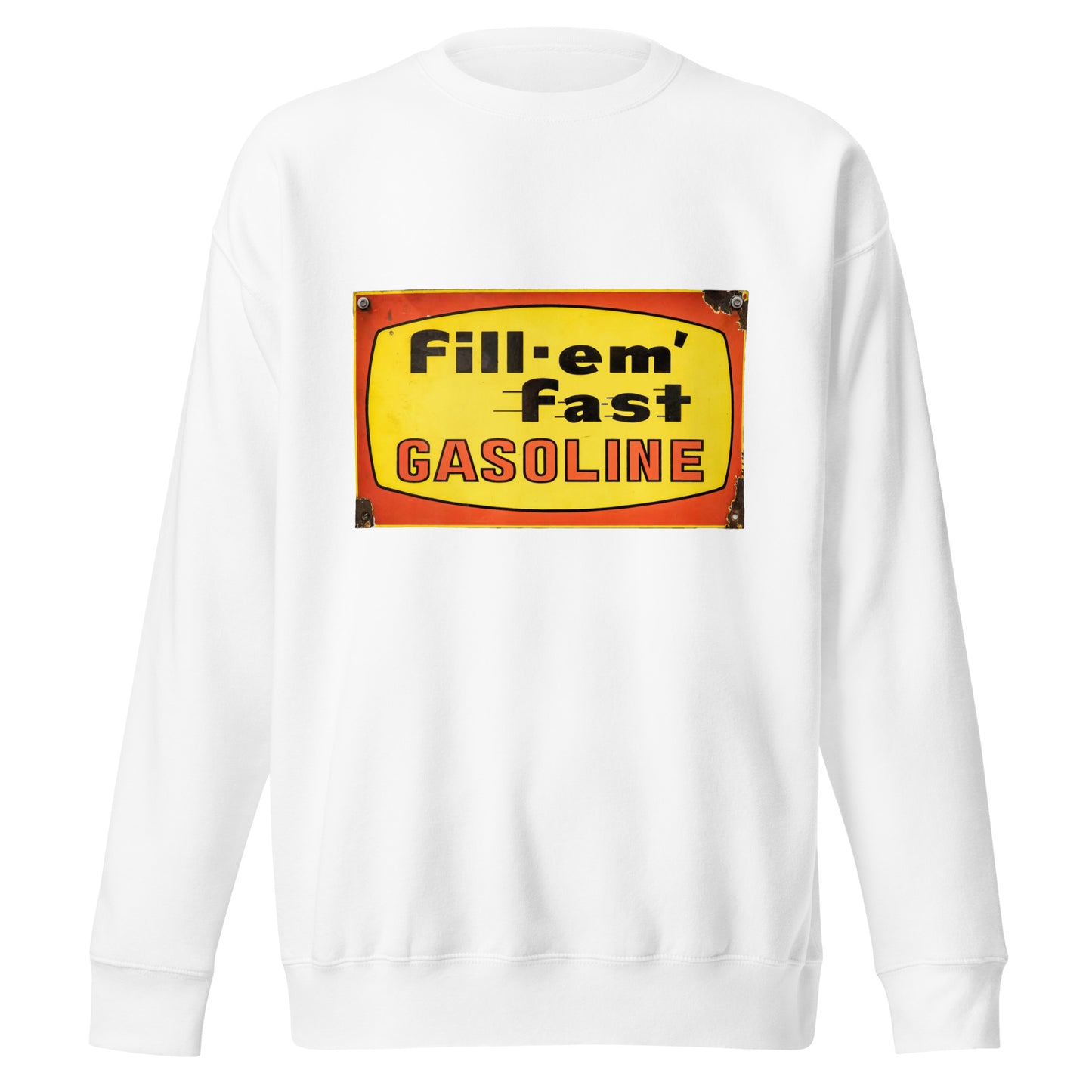 Vintage Gas Sign Patina Style Unisex Premium Sweatshirt