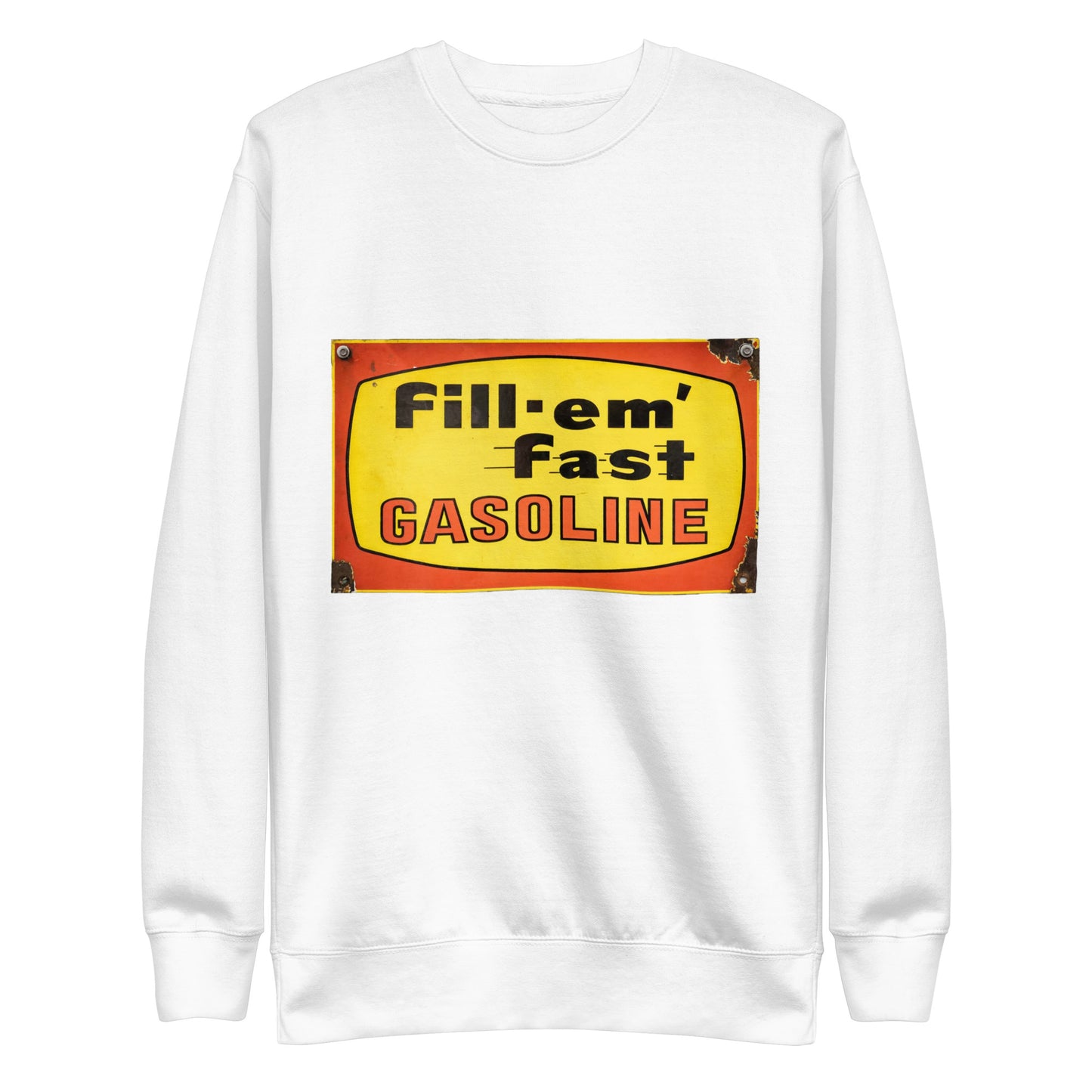 Vintage Gas Sign Patina Style Unisex Premium Sweatshirt