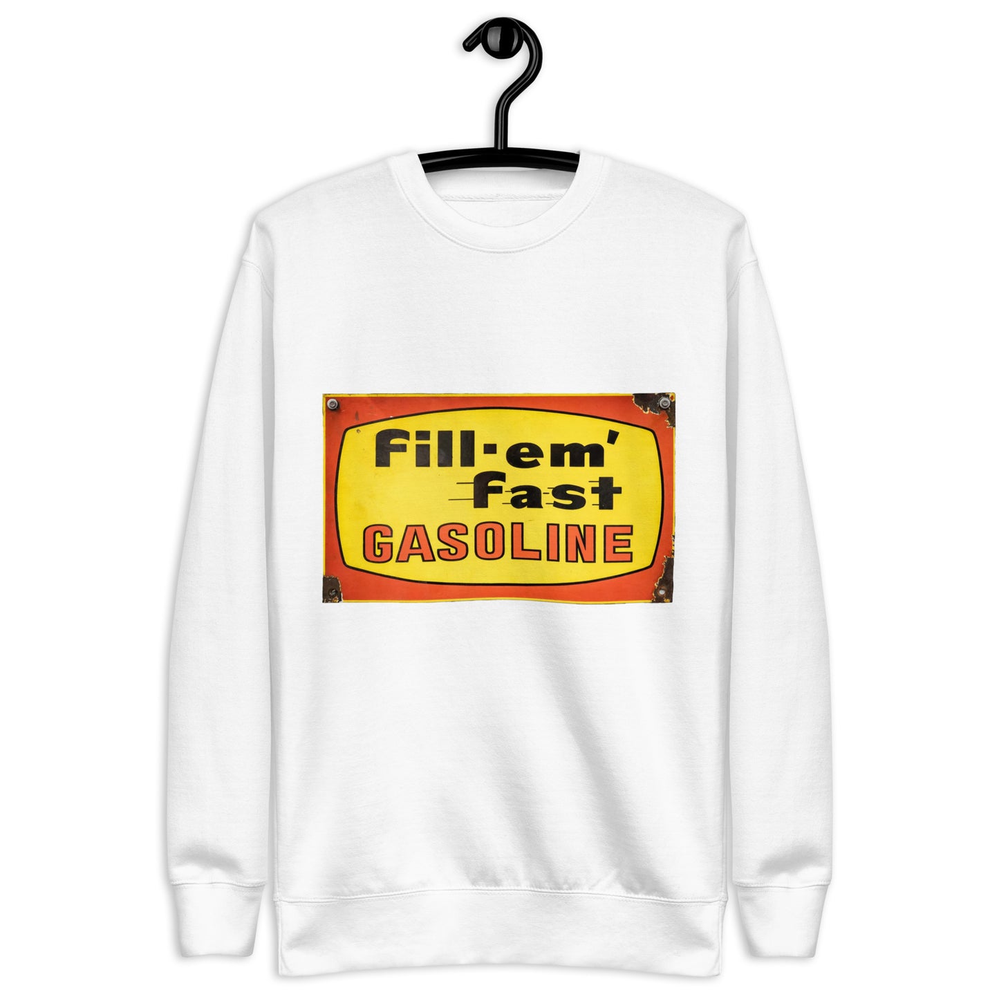 Vintage Gas Sign Patina Style Unisex Premium Sweatshirt