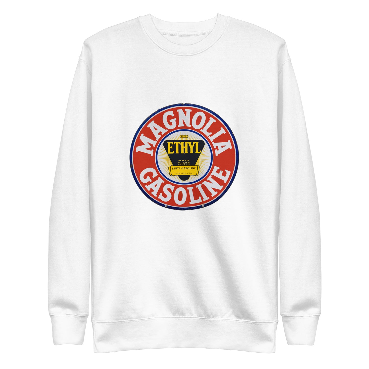 Retro Tin Gas Sign Magnolia Unisex Premium Sweatshirt
