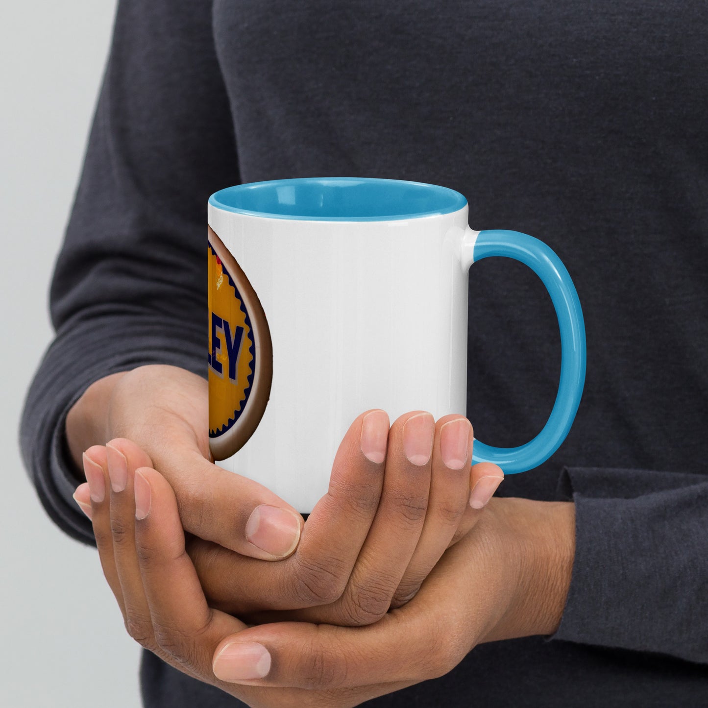 Retro Gas Globe Handly Mug with Color Inside