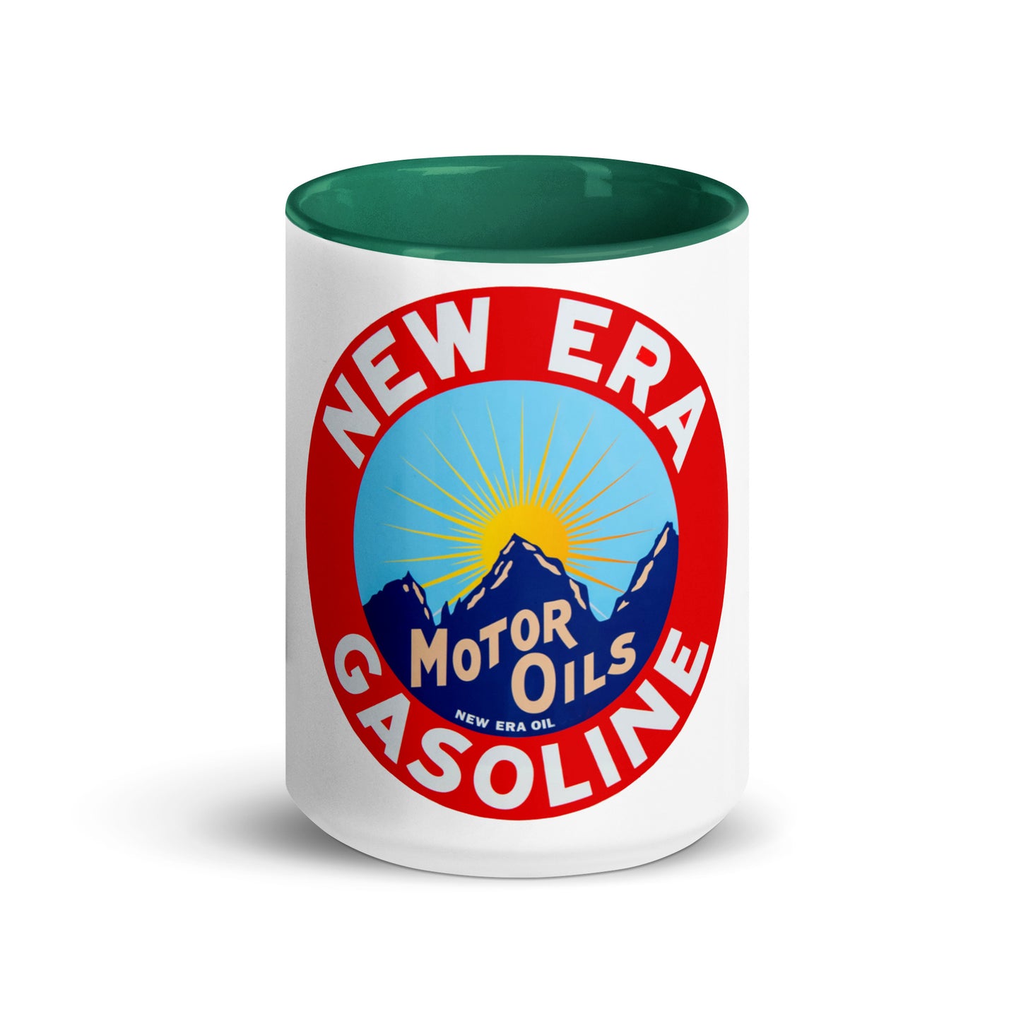 Retro Gas Sign New Era Mug with Color Inside