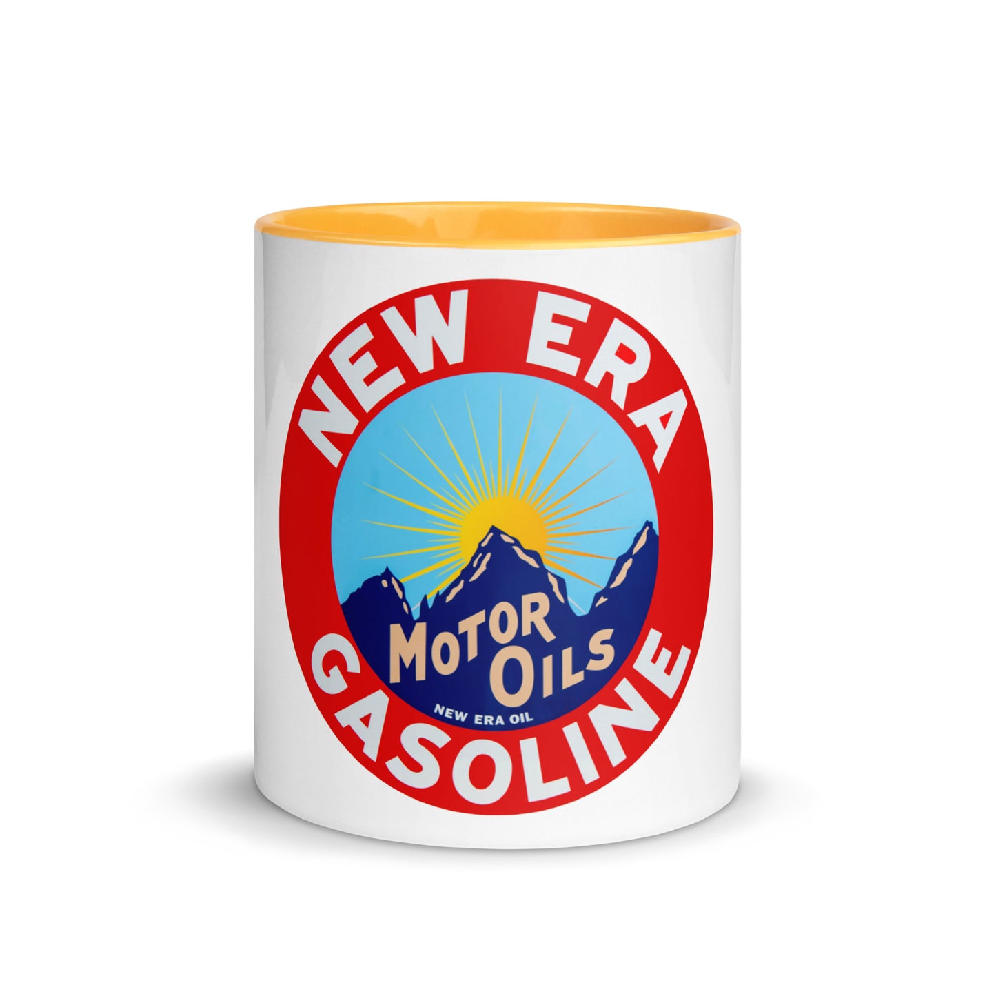 Retro Gas Sign New Era Mug with Color Inside
