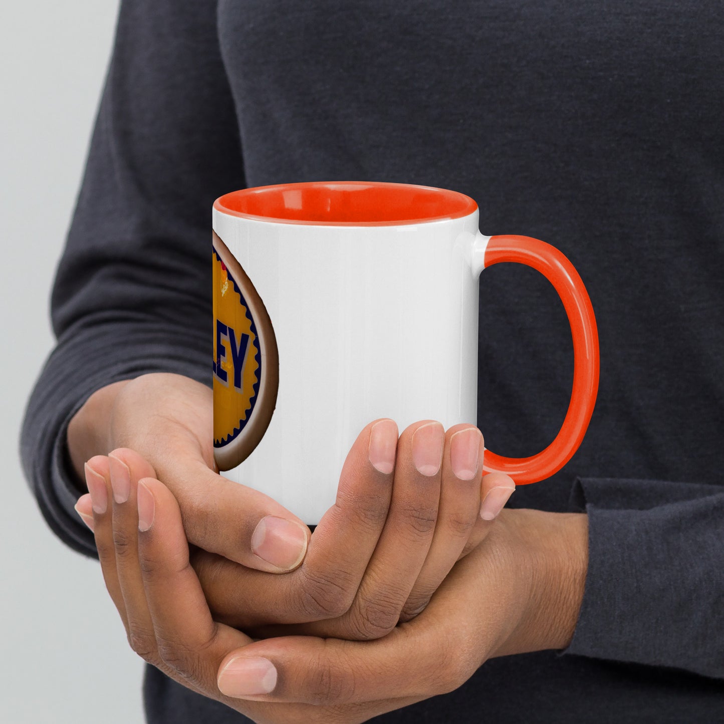 Retro Gas Globe Handly Mug with Color Inside