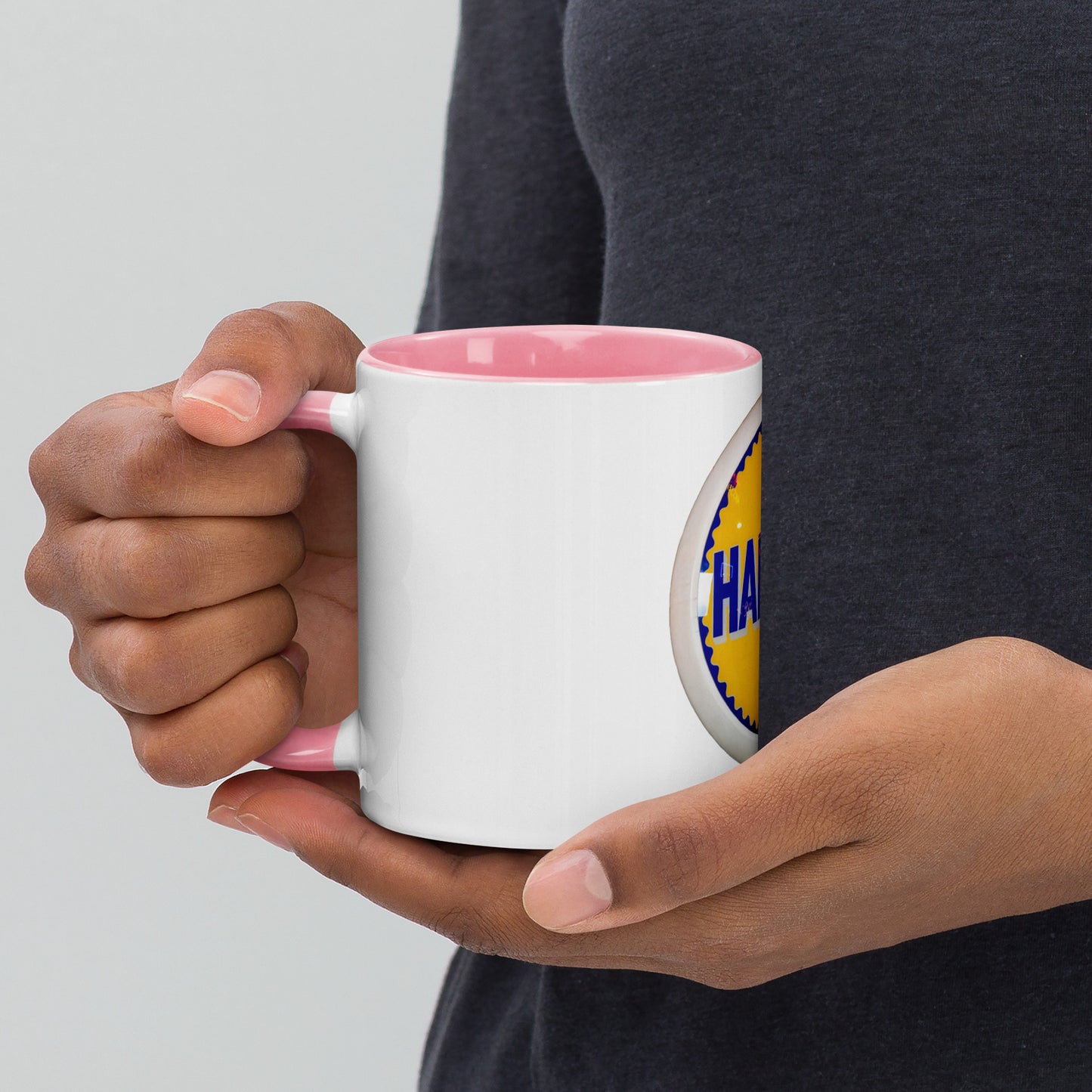 Retro Gas Globe Handly Mug with Color Inside