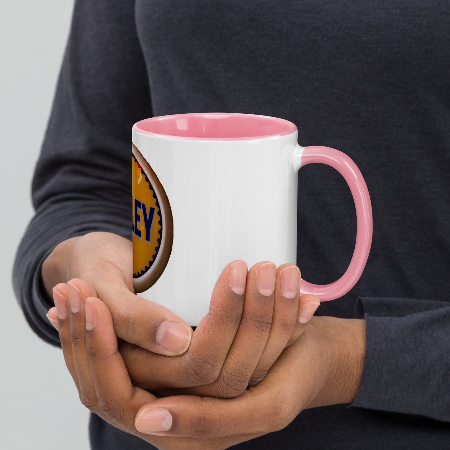 Retro Gas Globe Handly Mug with Color Inside