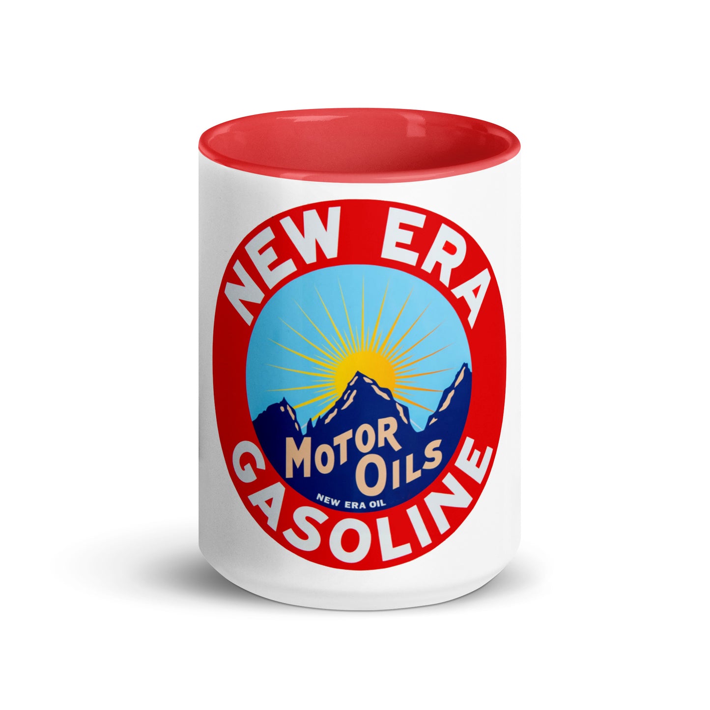 Retro Gas Sign New Era Mug with Color Inside